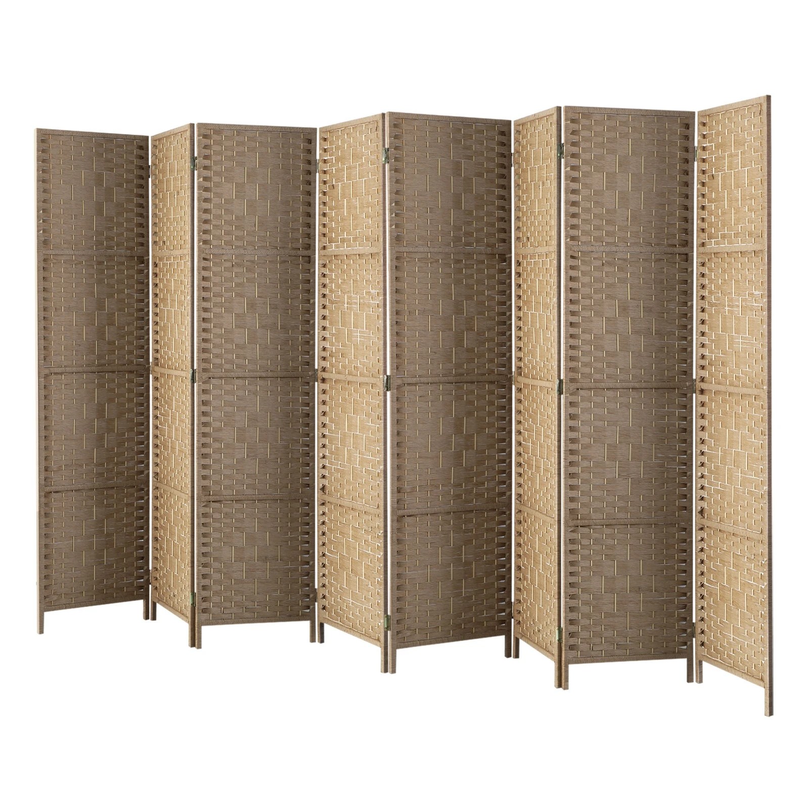 1 Oikiture 8 Panels Room Divider - Natural, 1 of 10