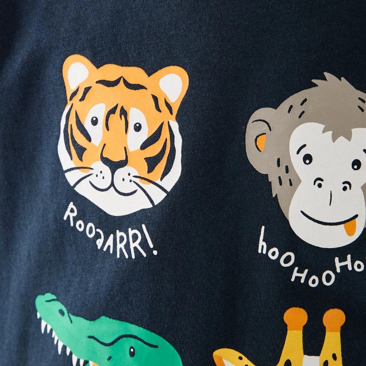4 Jersey Pyjama Set Nvy Animal, 4 of 10