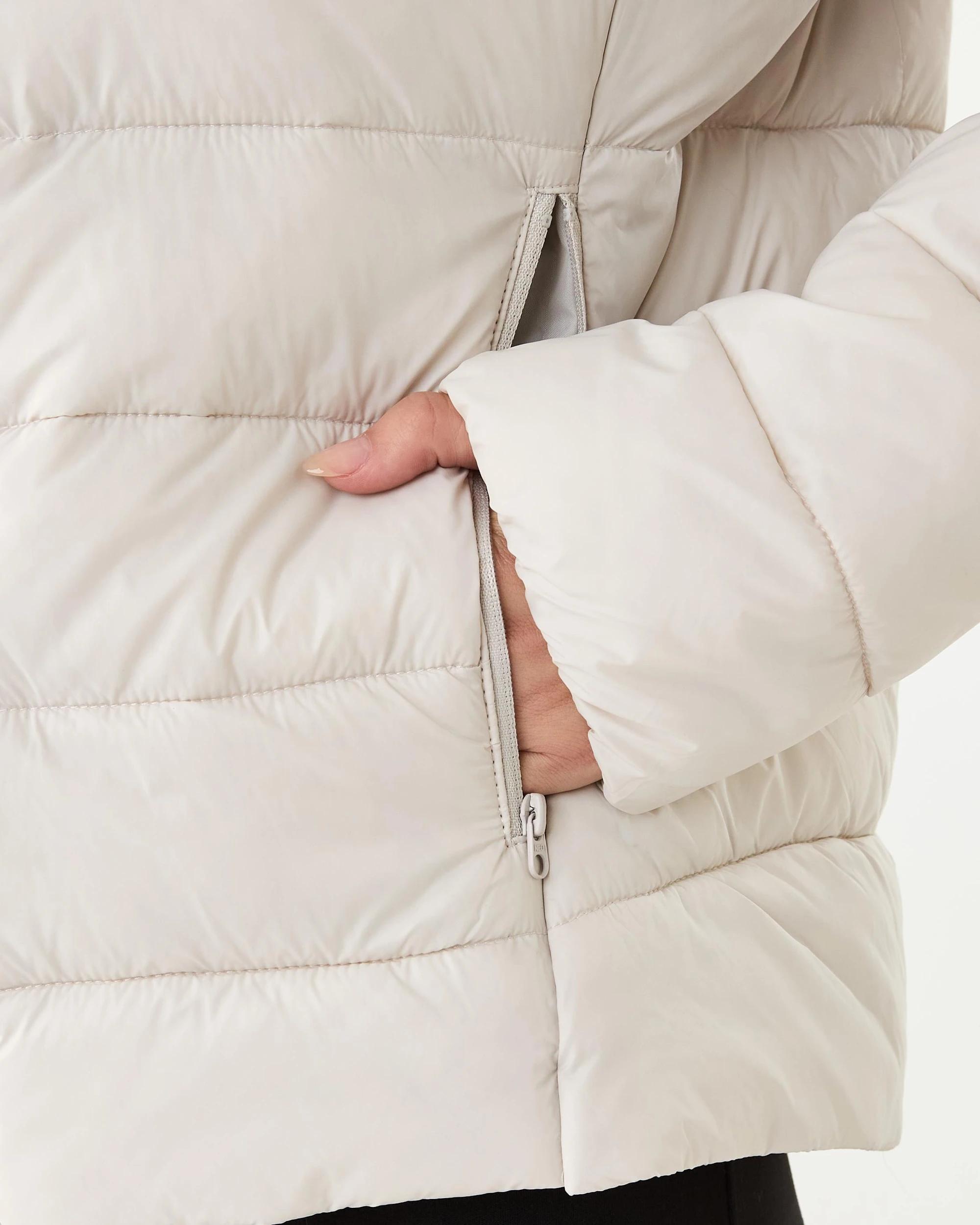 6 Active Womens Packable Puffer Jacket Peak Grey, 6 of 7