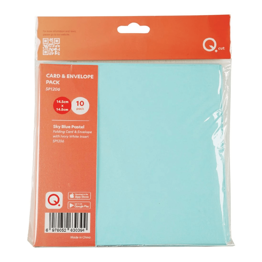 1 Qcut Folding Cards Set Pastel Sky Blue/Ivory, 1 of 3