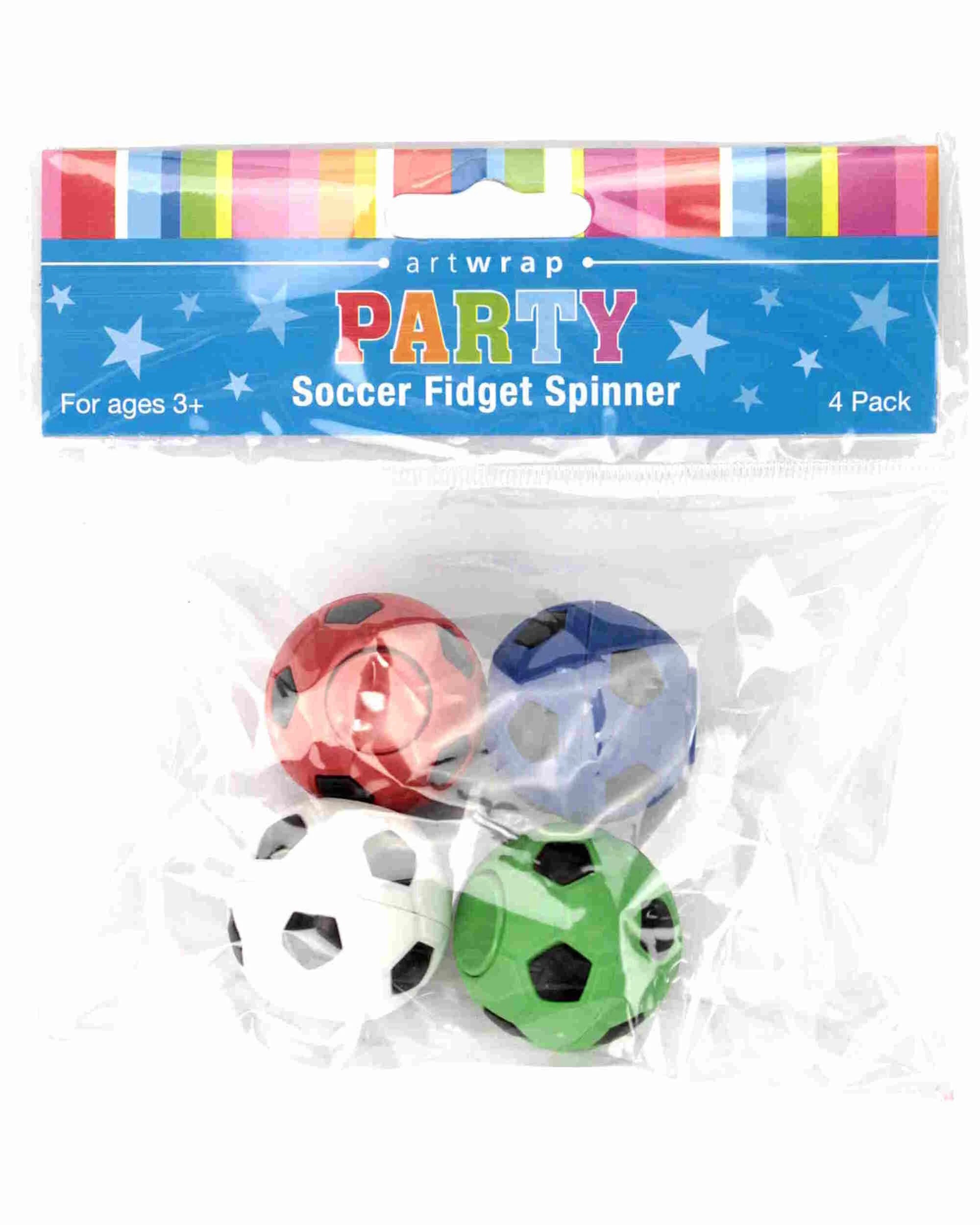 2 Artwrap Soccer Ball Fidget Spinners Pack of 4 - Multi, 2 of 3
