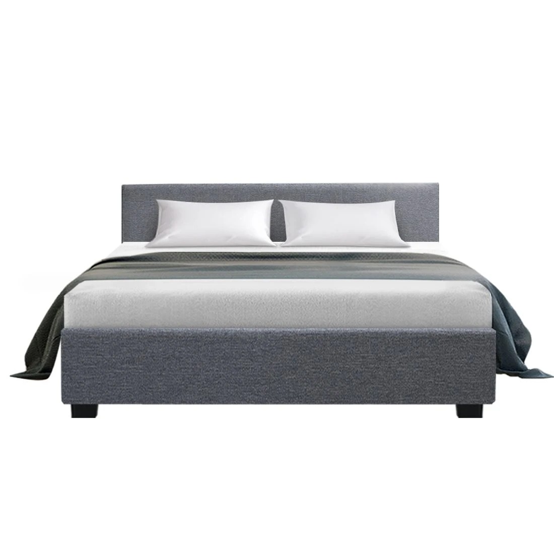 3 Artiss Bed Frame Queen Size Gas Lift  NINO - Grey, 3 of 10