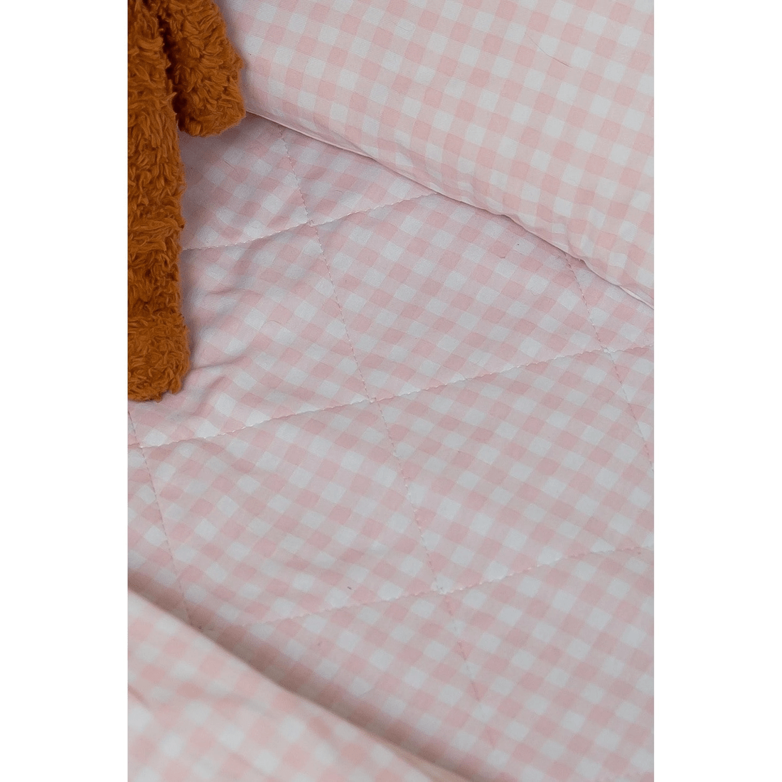 3 The Midnight Gang Blush Gingham Bed Wetting Mat - Single with wings - Pattern, 3 of 4