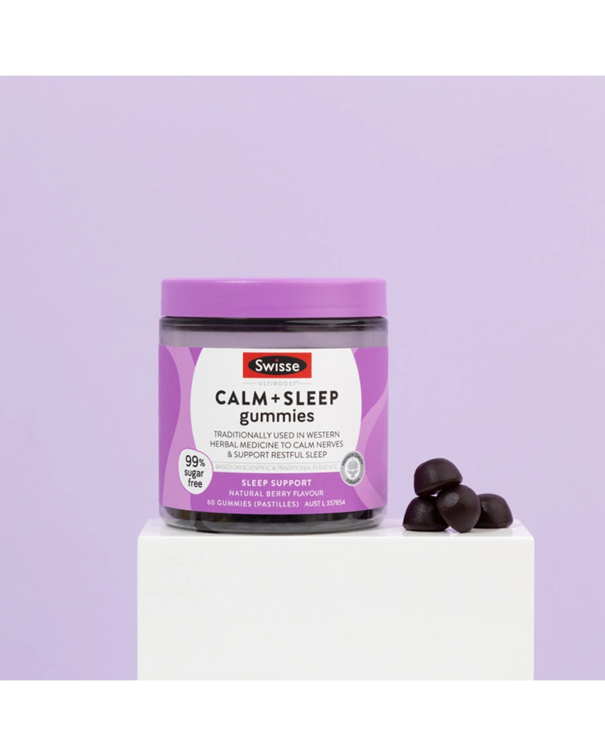 7 Swisse 60pc Ultiboost Calm + Sleep Gummies Tablets Support Stress Response & Restful Sleep, 7 of 7