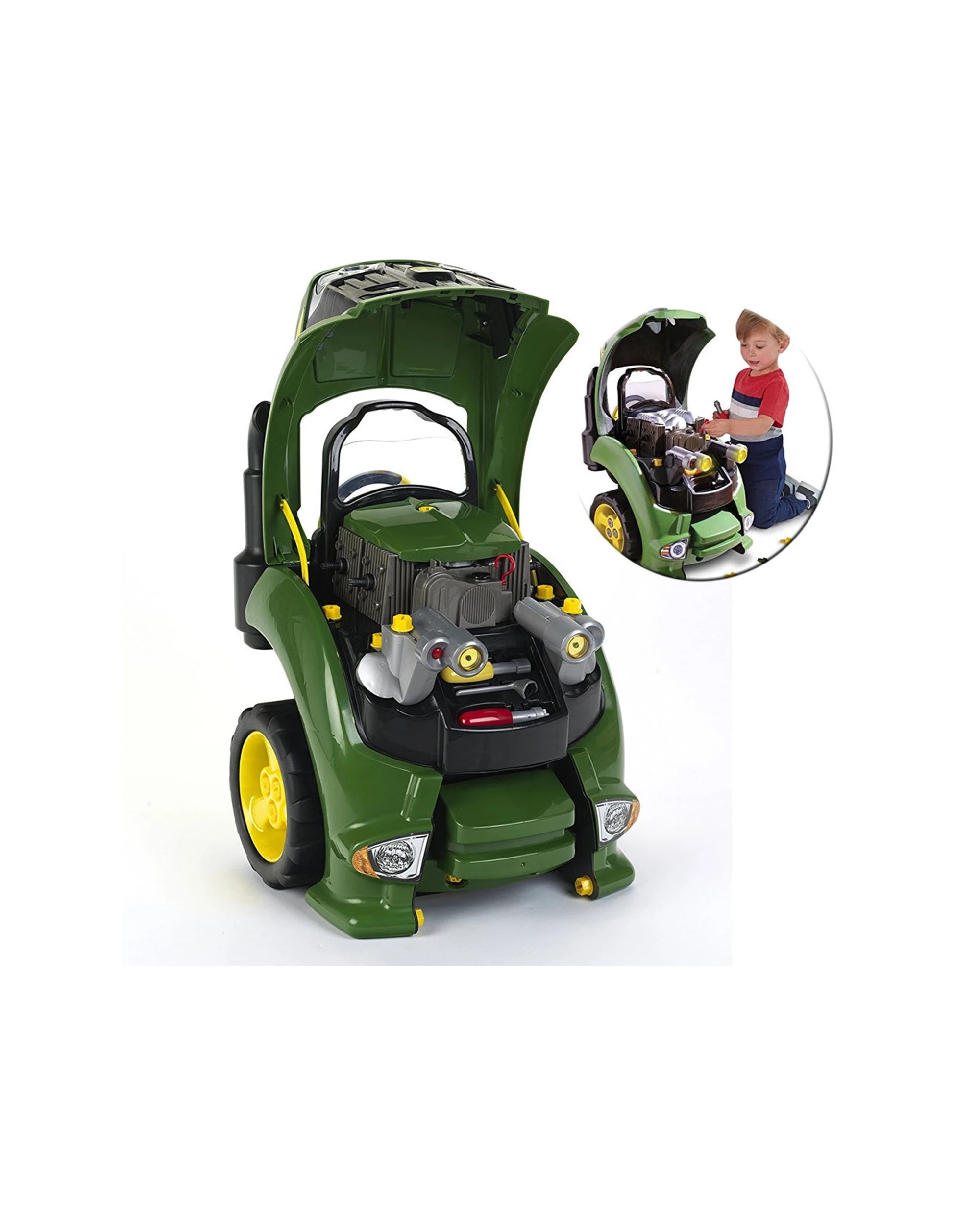 5 John Deere Service Tractor Toy With Lights Sounds Interactive Play Over 27 Inch - Green, 5 of 5