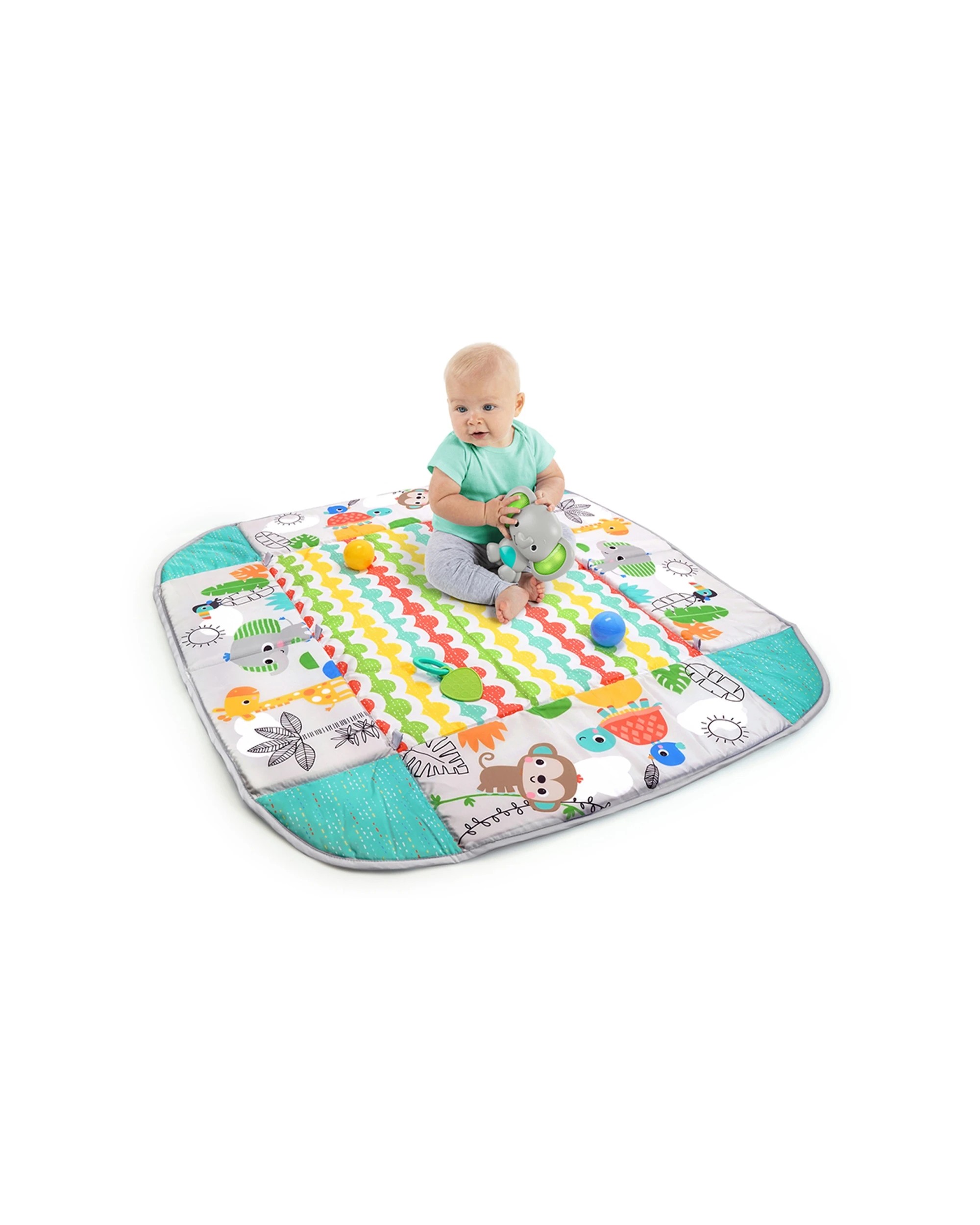 6 Bright Starts 5in1 Baby Your Way Play Mat Activity Gym Ball Pit Totally Tropical.
 - Multi, 6 of 9