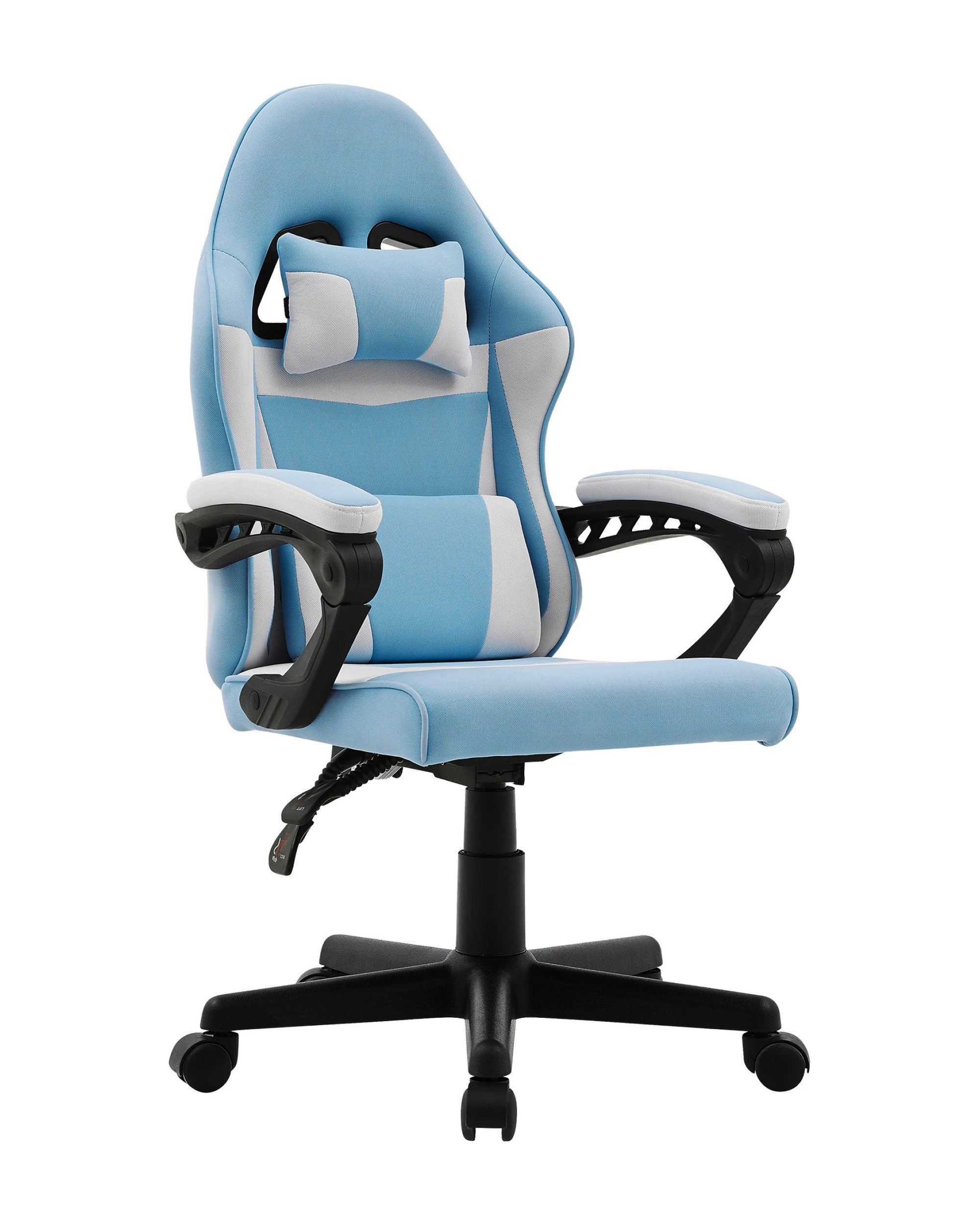 1 Sarantino Antre Kids Study Gaming Chair in Black and White Office Adjustable Height Chair, 1 of 5