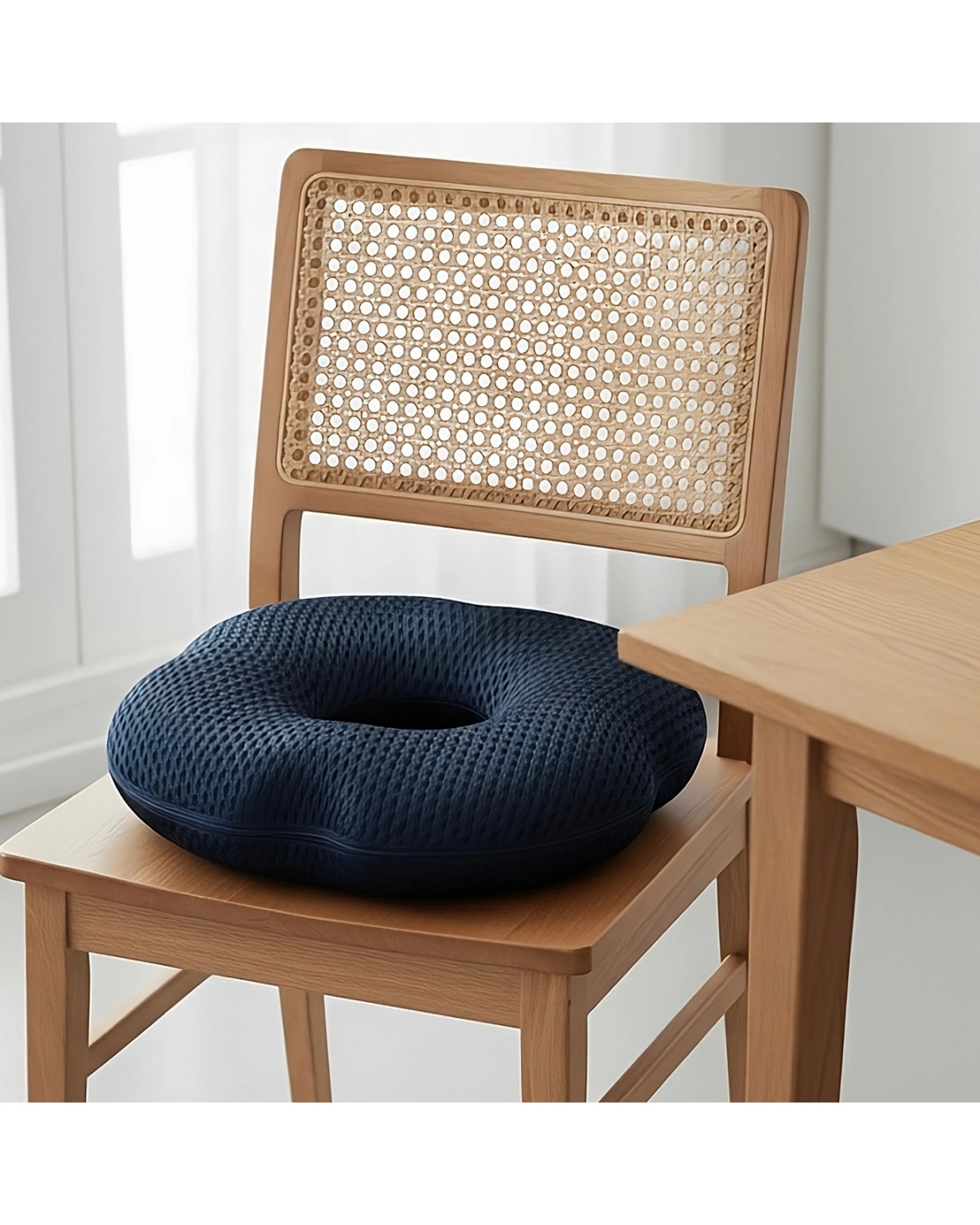 3 Bodyassist Womens Donut Seat Pillow Memory Foam With Large Hot Cold Gel Pack - Black, 3 of 3