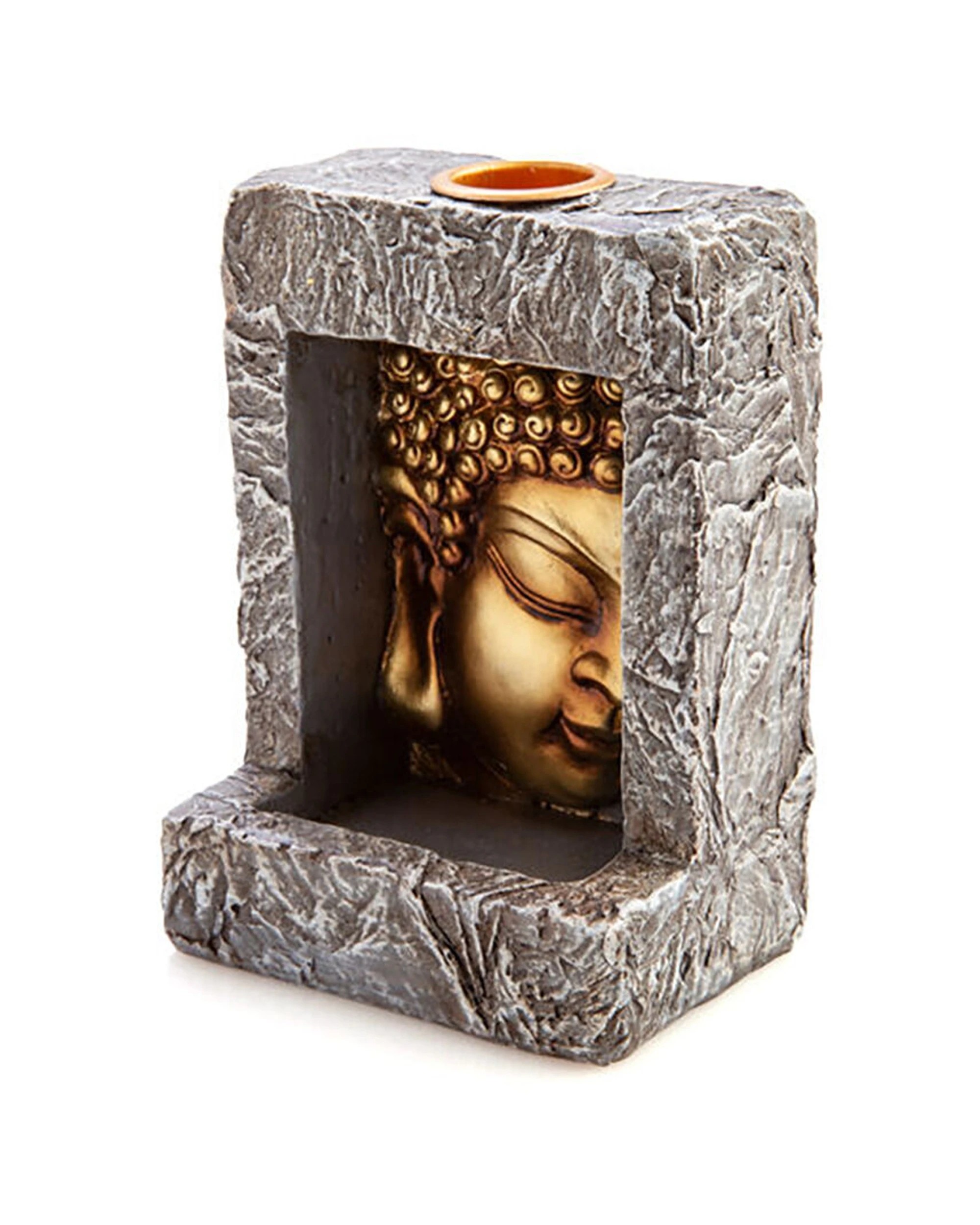 4 MDI Backflow Burner Frame Buddha Head Incense Burner - Multi, 4 of 5