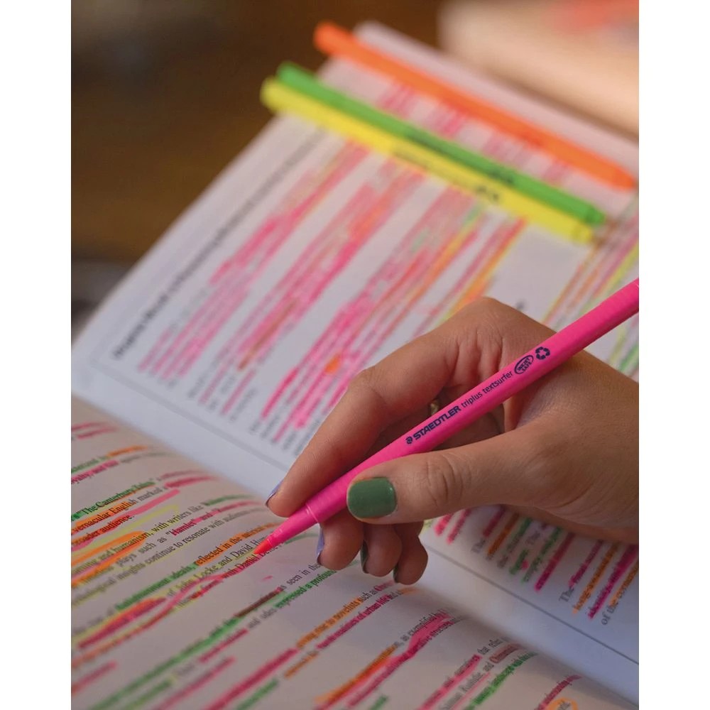 7 Staedtler Triplus Highlighter Assorted 4 Pack, 7 of 10