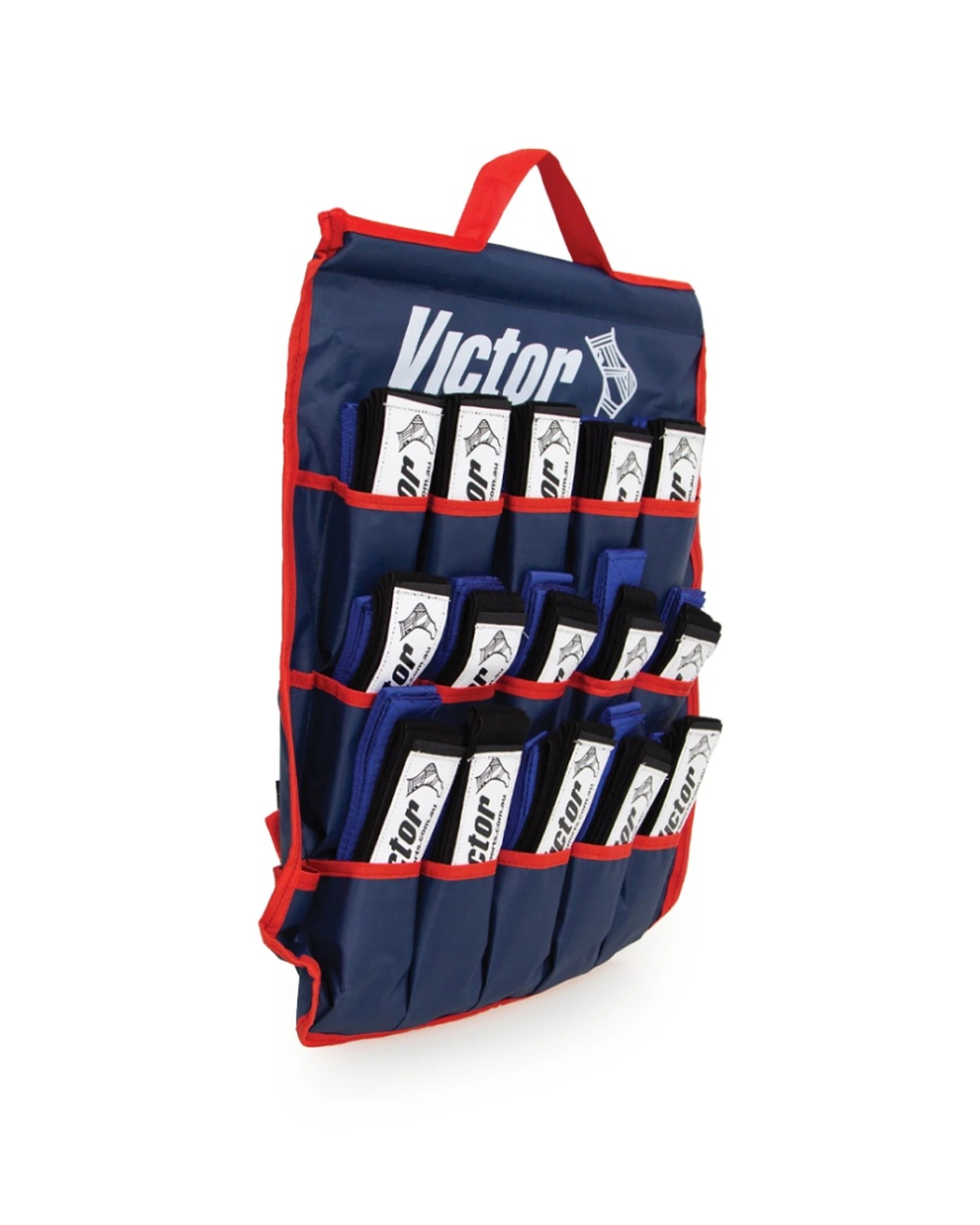 2 Victor Sports 30pc Tag Belt Set And Holder Kit Tag Belts 50cm Tags 150cm - Red, 2 of 2