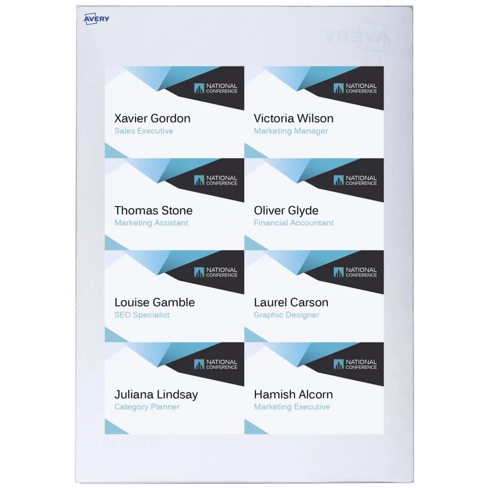 4 Avery 8UP Fabric Laser Name Badge Labels 15 Sheets, 4 of 8