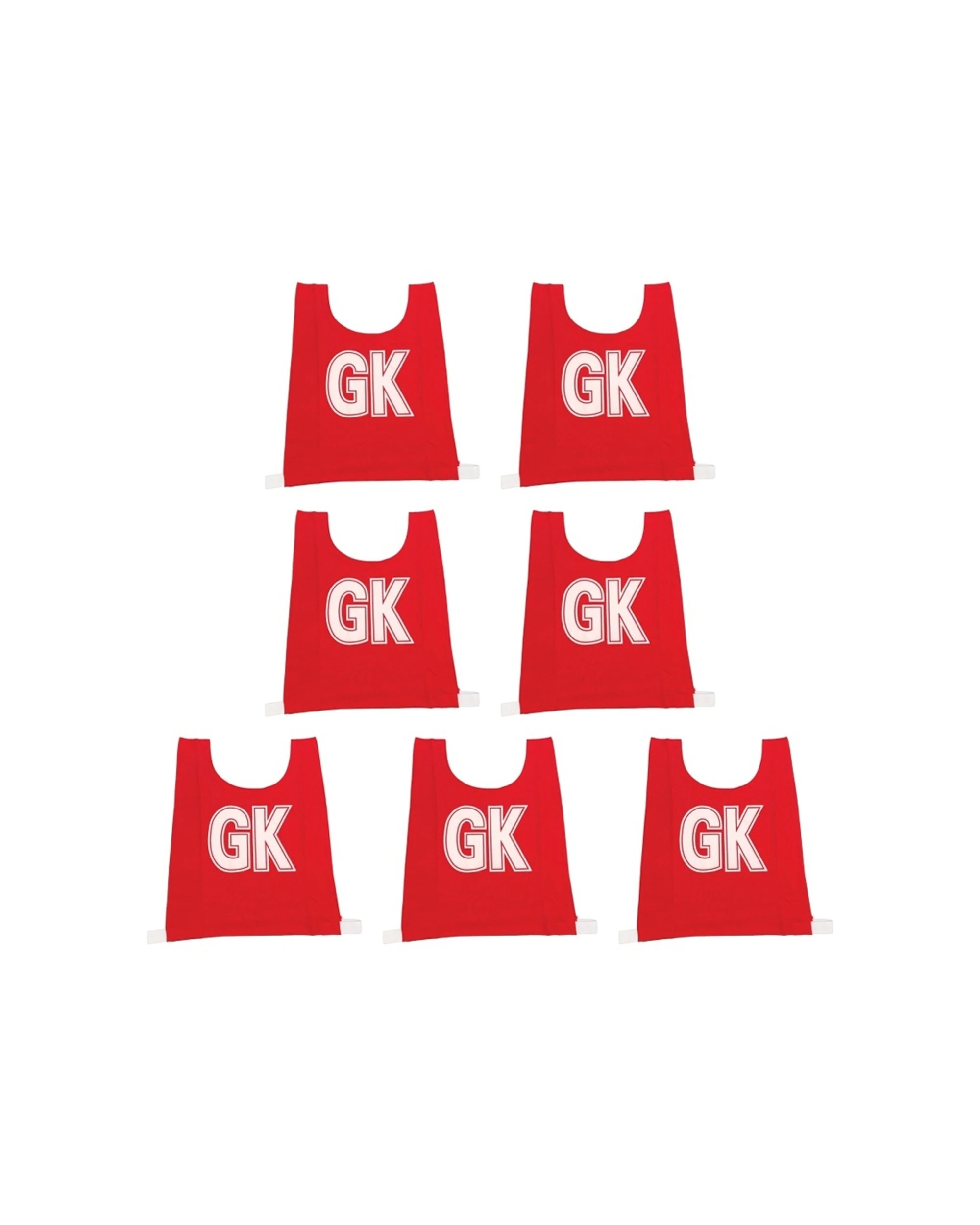 1 Victor Sports 7pc Bibs Netball Junior Breathable Honeycomb Polyester - Red, 1 of 2