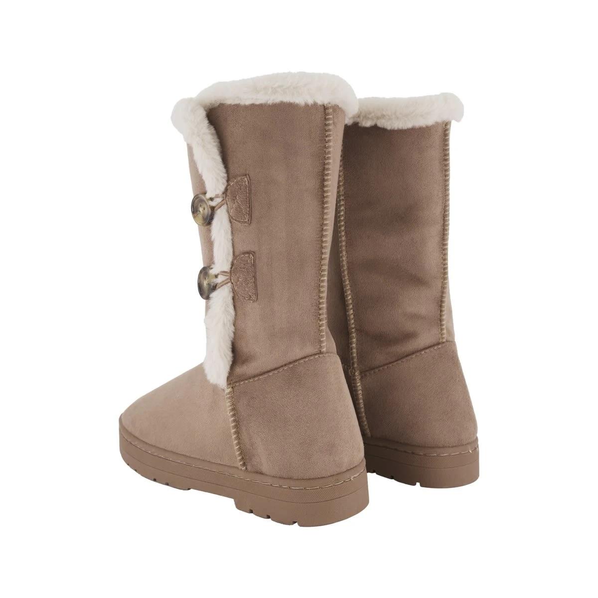 3 Button Trim Boots Taupe, 3 of 3