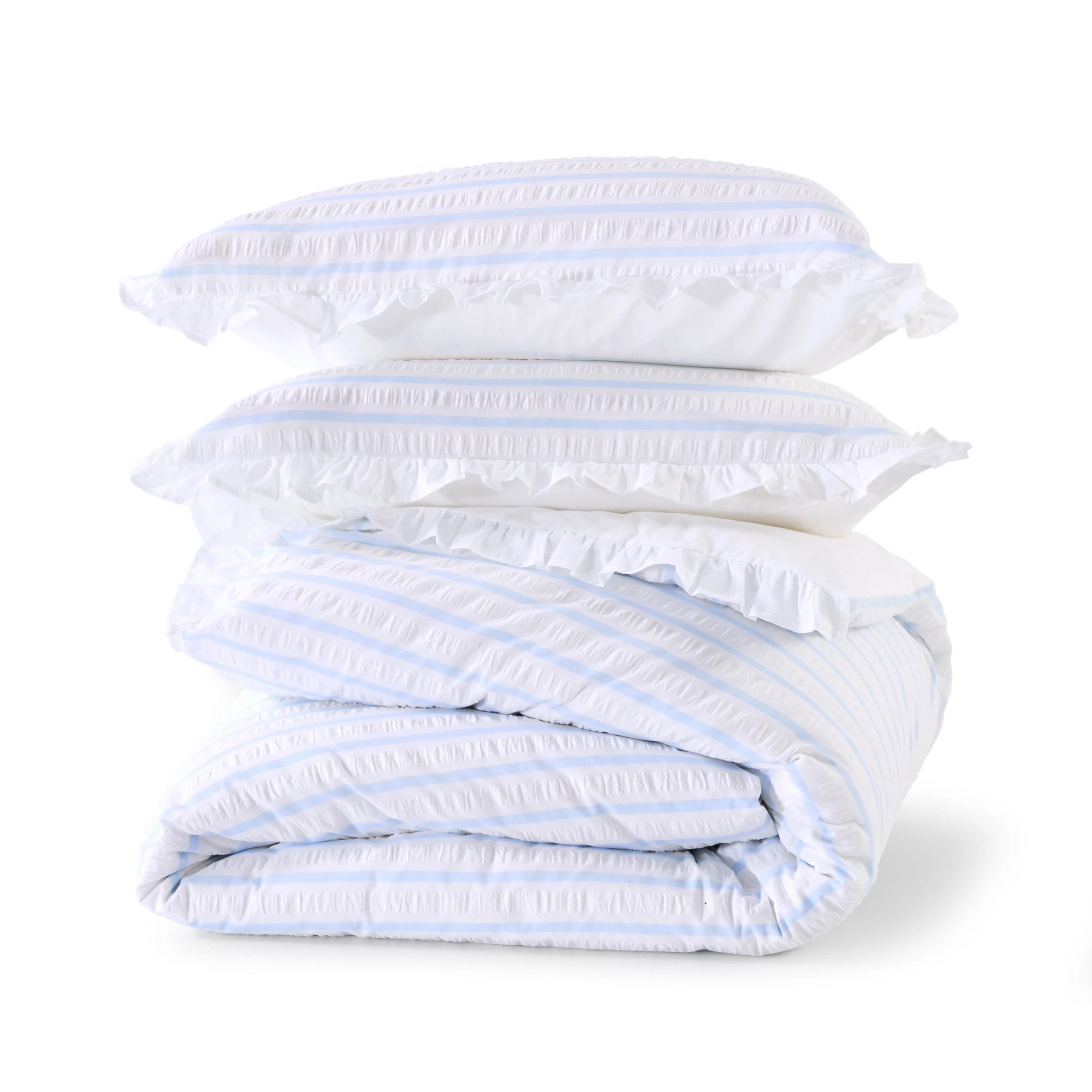 6 Cali Stripe Cotton Quilt Cover Set - Super King Bed, 6 of 7
