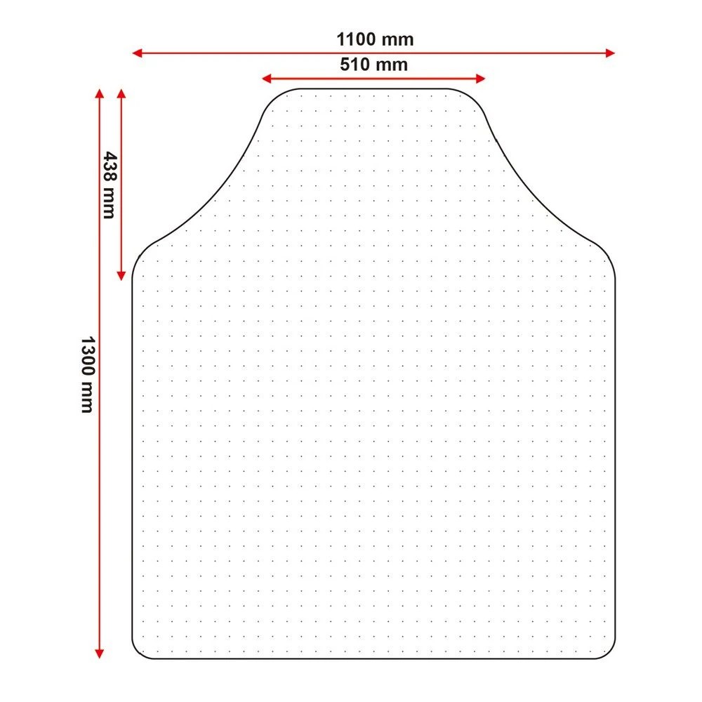7 Typhoon Gaming Carpet Chair Mat 1100x1300 Suits 6mm Carpet, 7 of 9