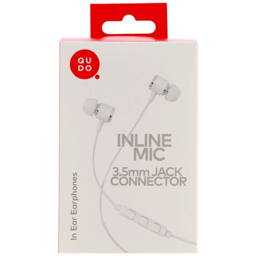3 Qudo Earphones White, 3 of 5