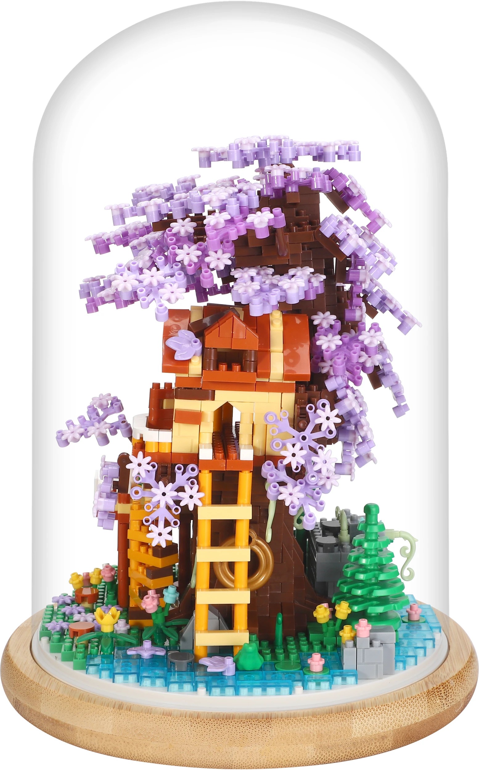 3 1372 Piece Mini Blocks Flower Series: Jacaranda Tree in Dome, 3 of 6