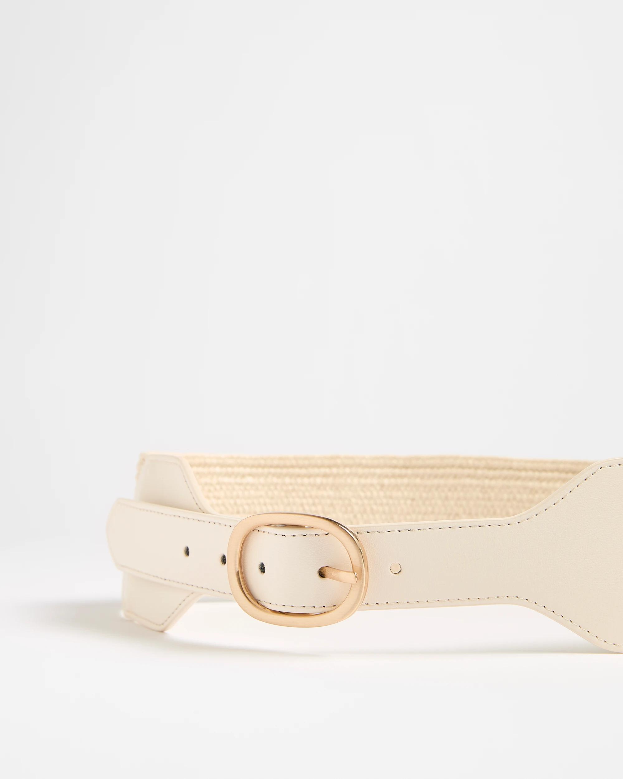 2 Target Summer Buckle Stretch Belt CREAM, 2 of 2