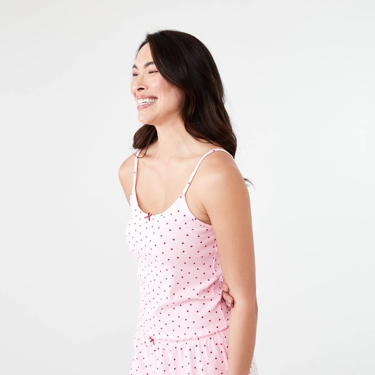 2 Rib Sleep Cami HEARTS BALLERINA, 2 of 7