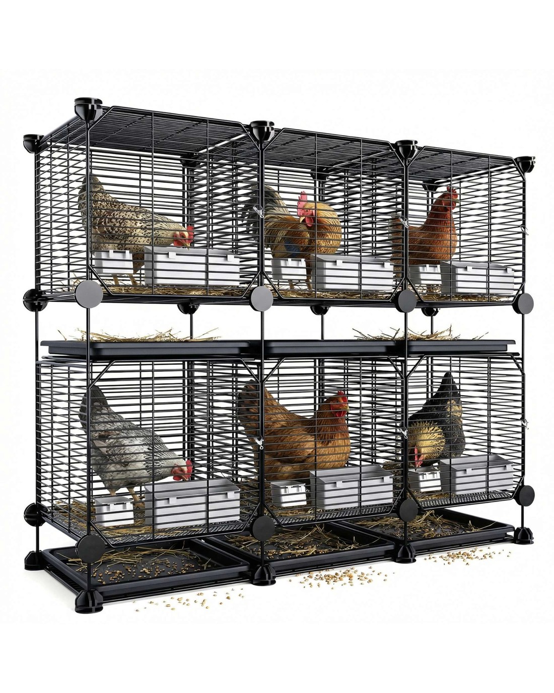 Advwin Metal Chicken Coop Rabbit Hutch Pet Cage - Kmart