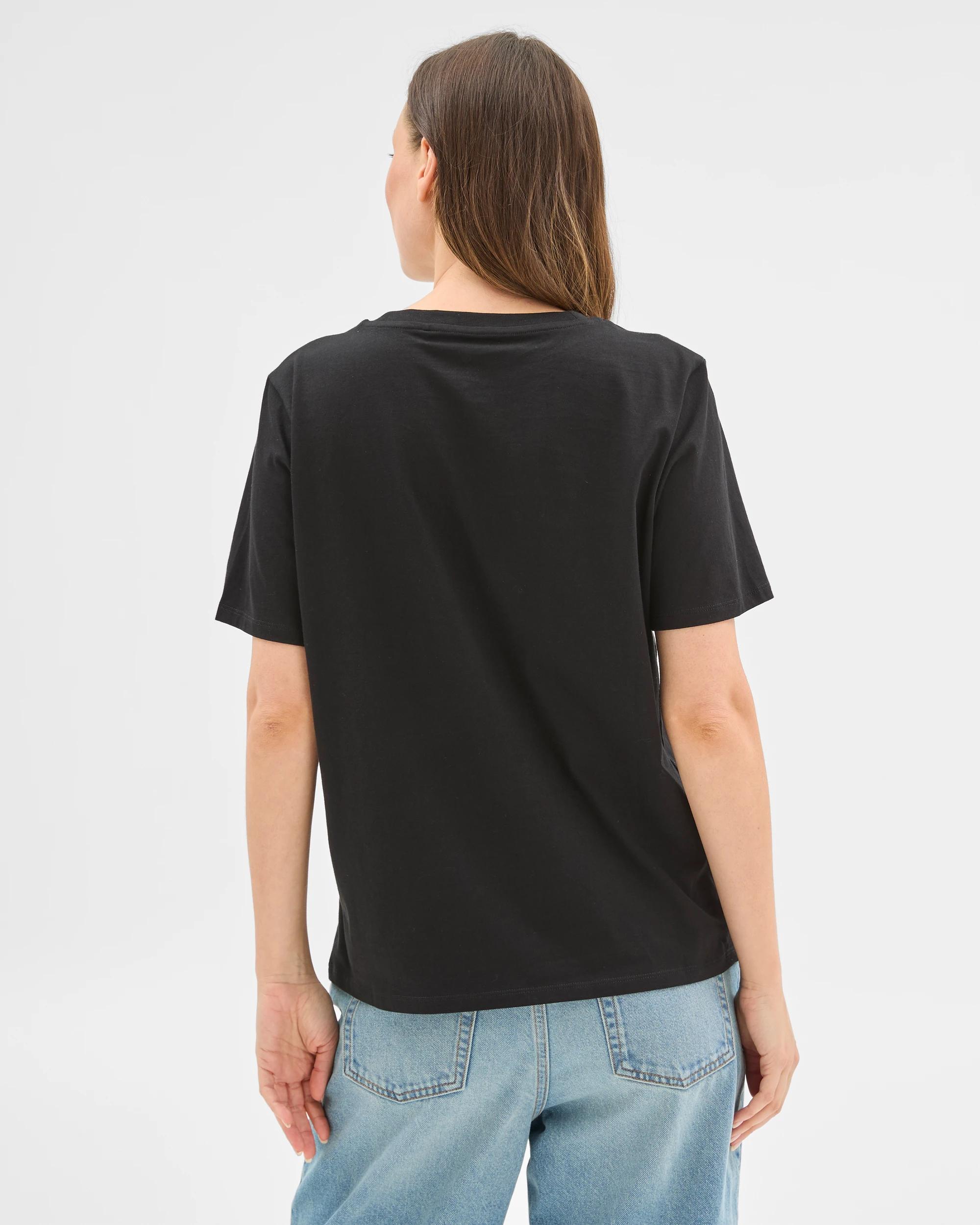 3 Target Australian Cotton Printed Christmas T-shirt BLACK REINDEER, 3 of 5