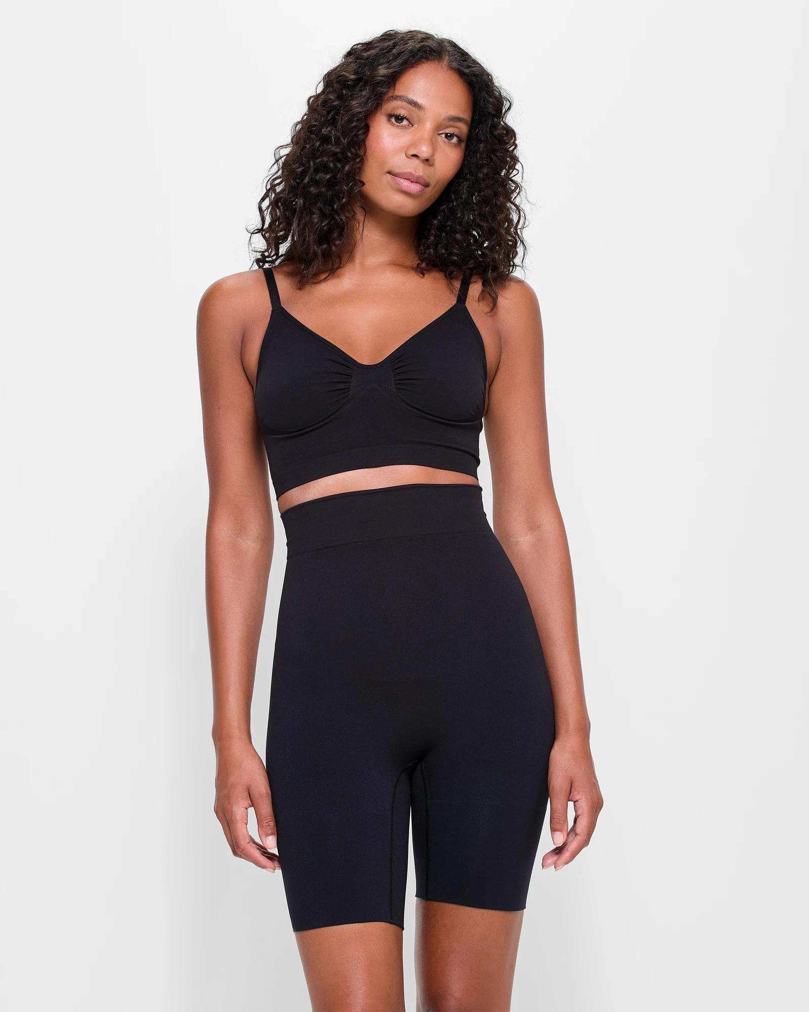 2 Target Woman Seamfree Sculpt High Waisted Thigh Shaper Shorts BLACK, 2 of 5