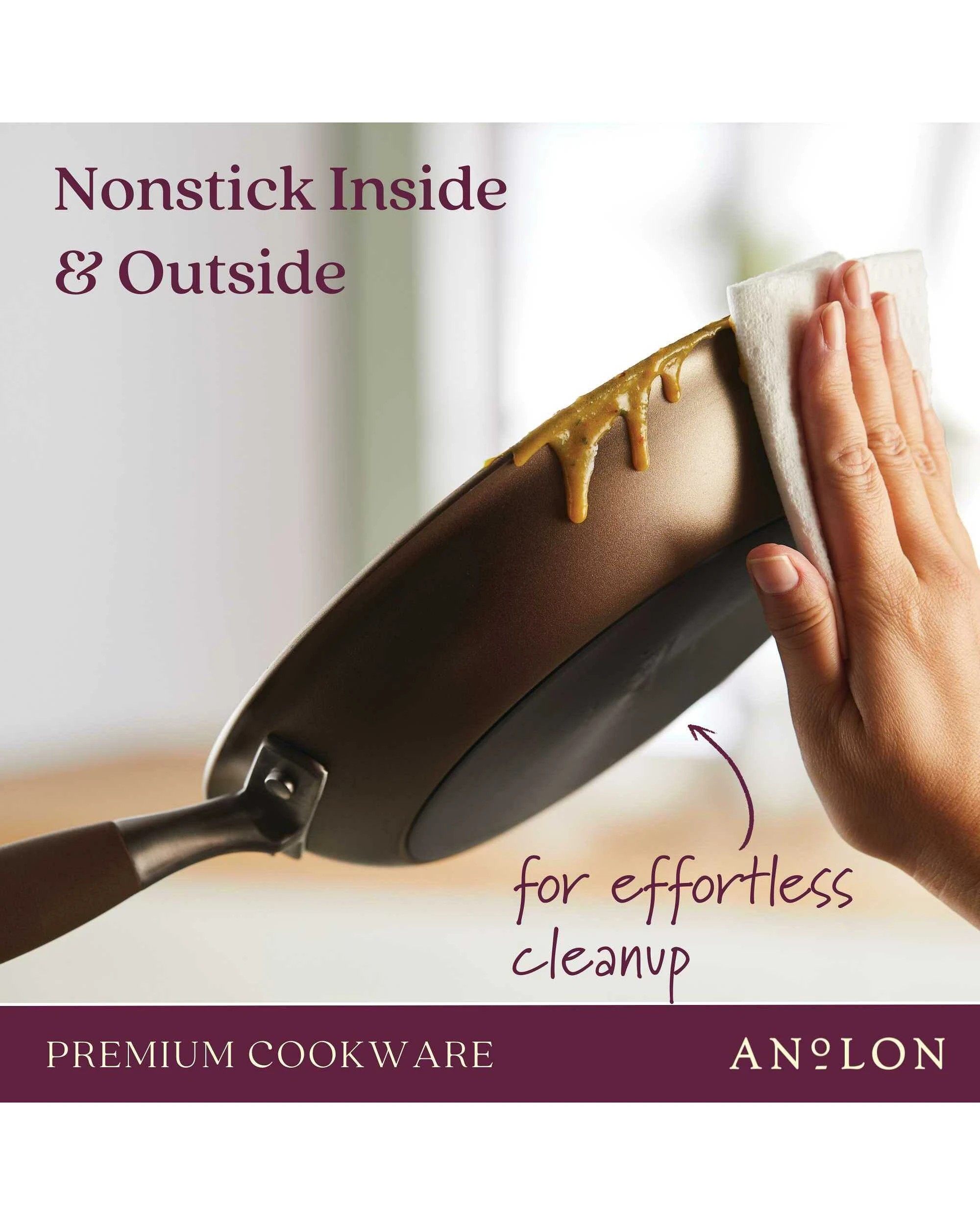 5 Anolon Advanced Home Nonstick 11 Piece Cookware Set - Bronze, 5 of 7