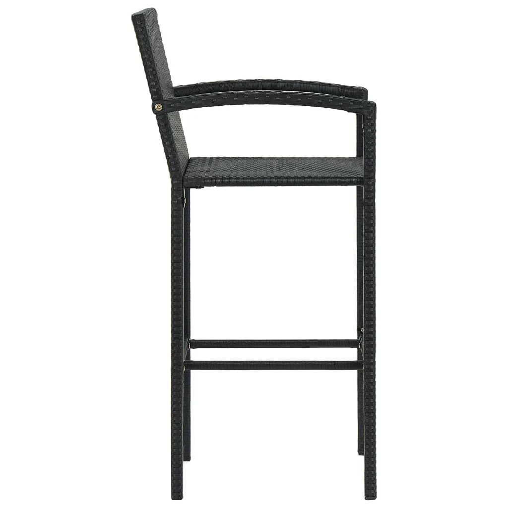 4 vidaXL bar stool Footrest - Black, 4 of 8