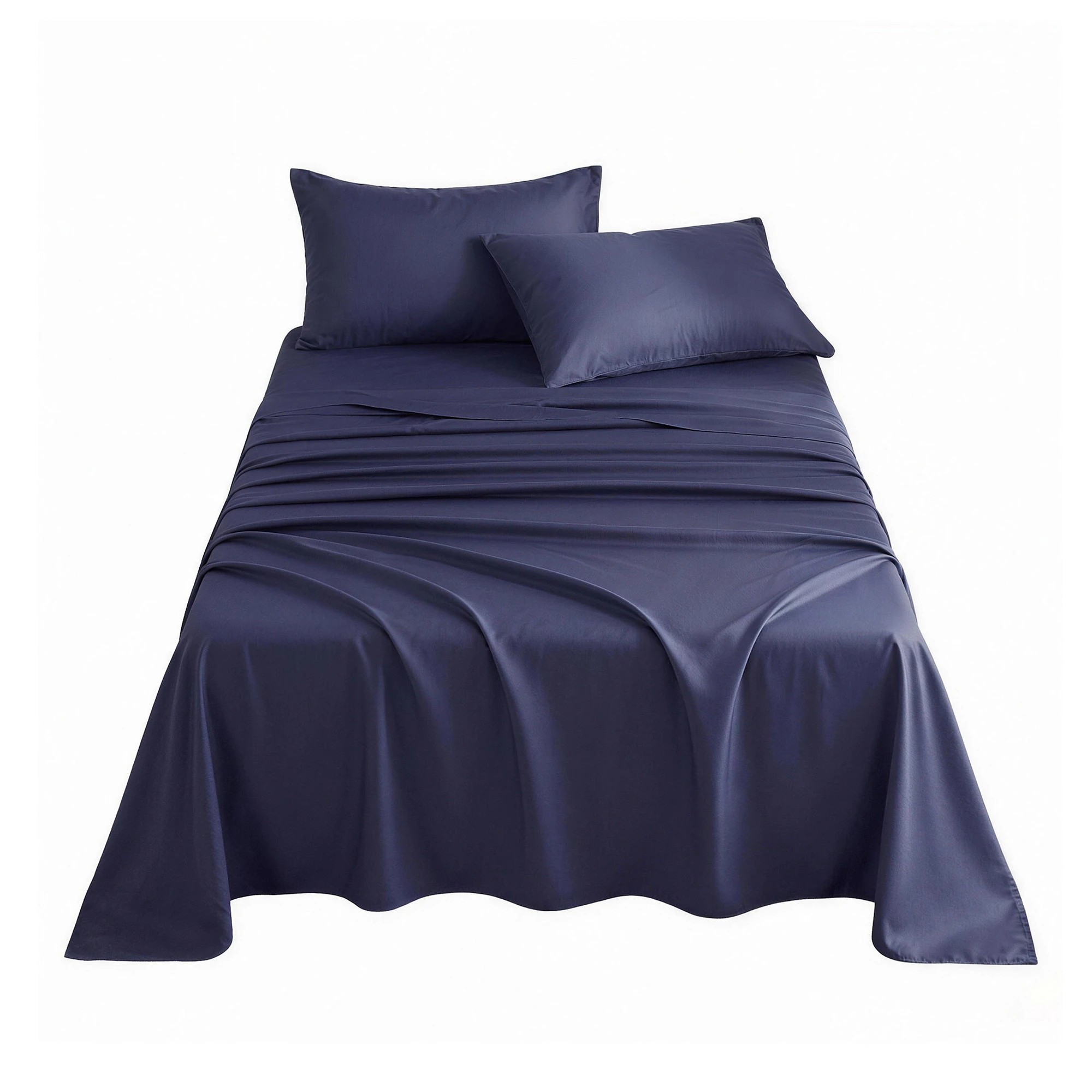 3 Giselle Bedding 500TC Cotton Sheet Set 40cm Deep Pocket for Hot Sleeper - Single Bed - Blue, 3 of 9