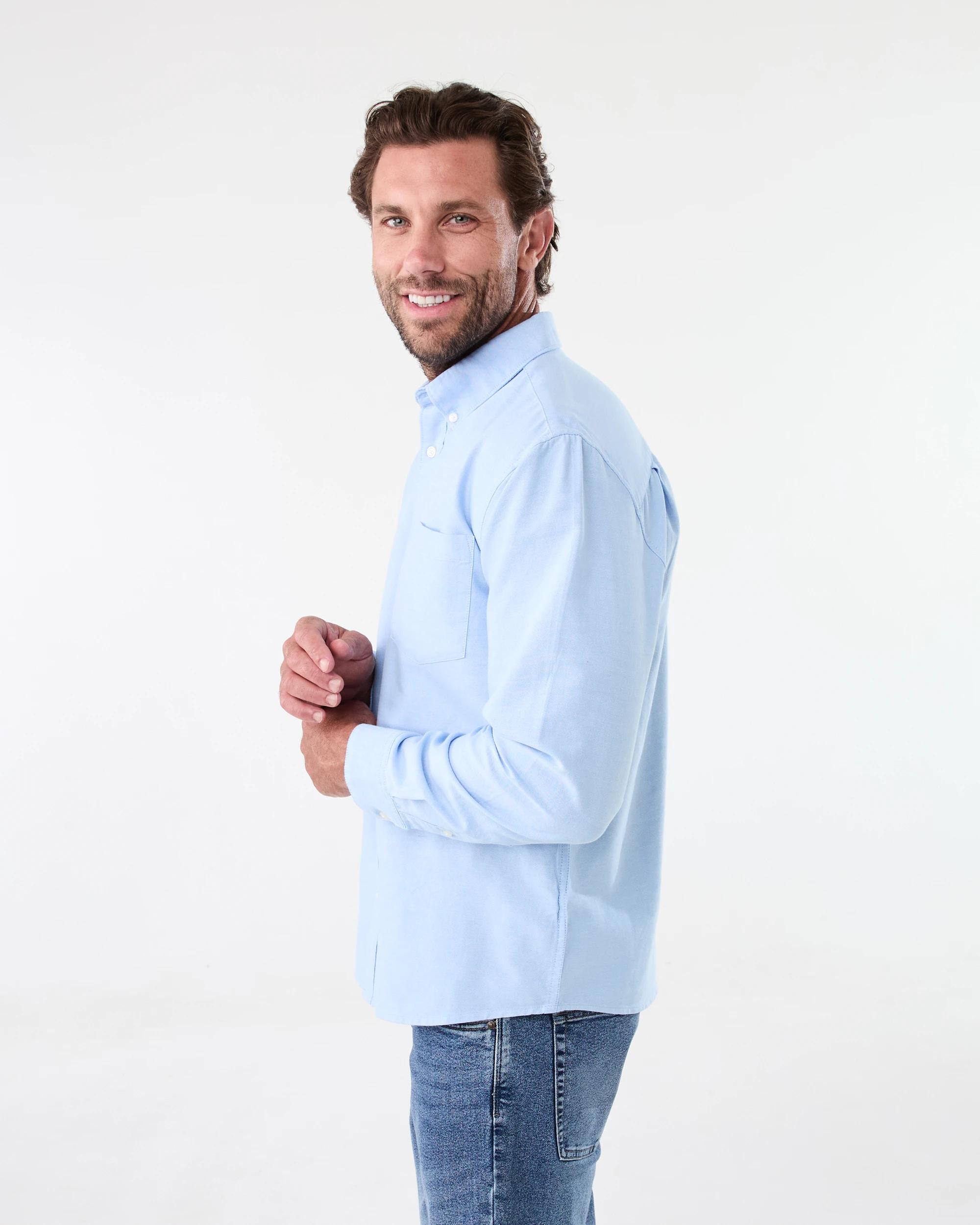 2 Long Sleeve Oxford Shirt Blu Light, 2 of 8