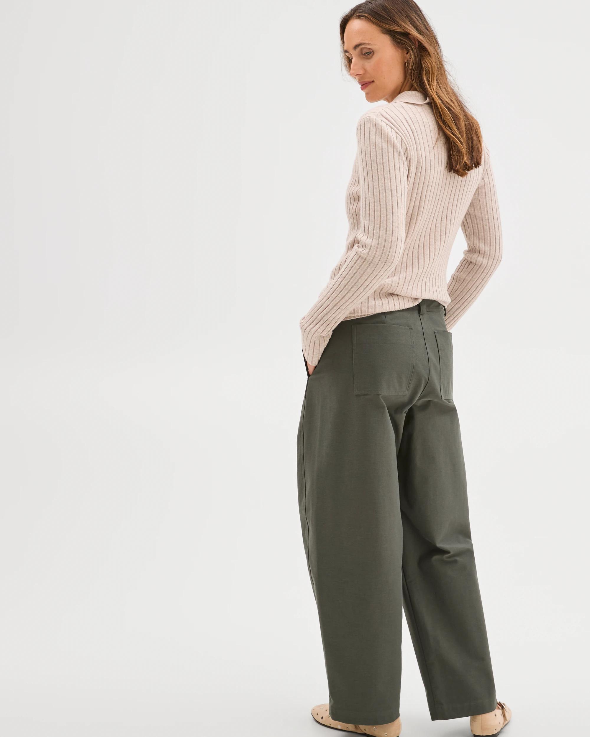 4 Target Woman Relaxed Forward Seam Barrel Leg Pants OREGANO, 4 of 6