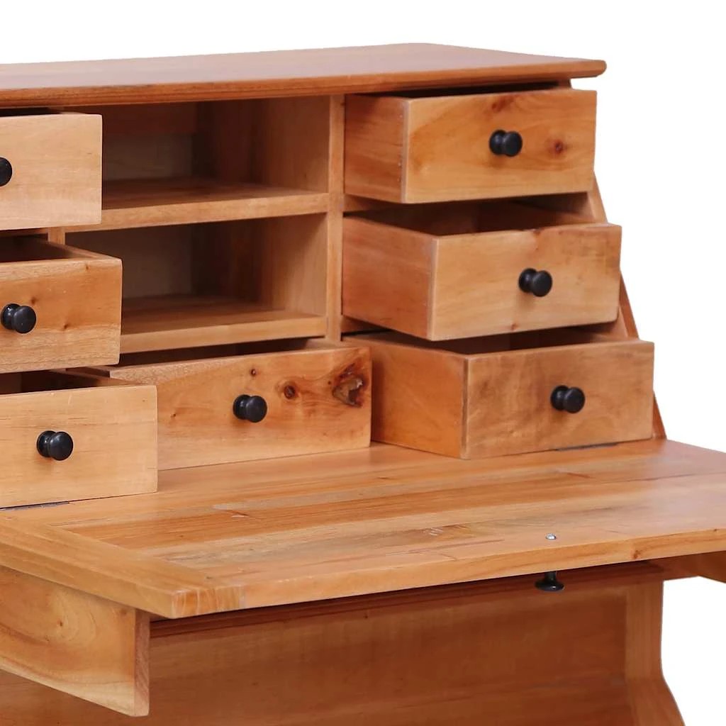 6 Vidaxl Desk Wooden Desk - Brown, 6 of 8