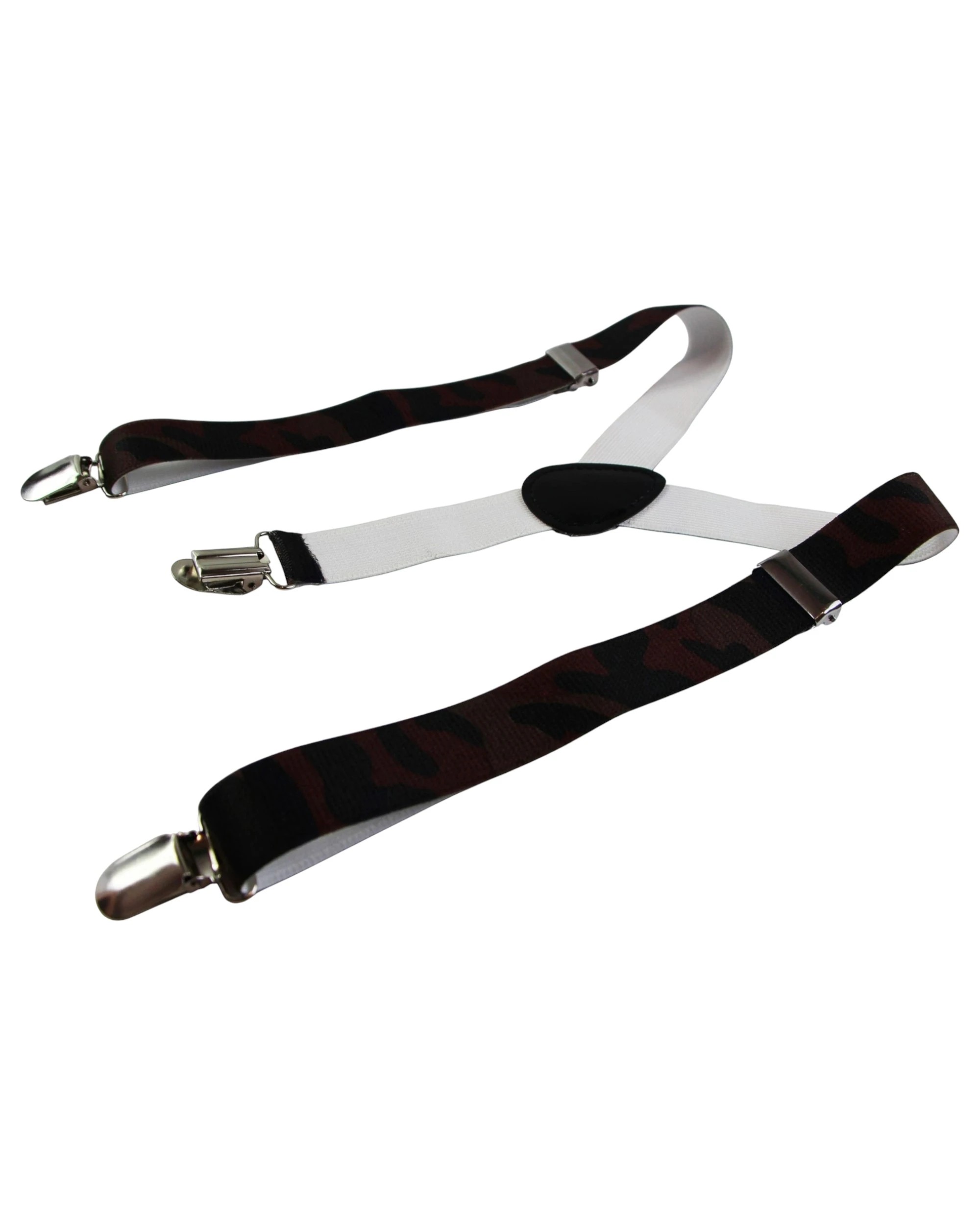 3 Zasel Boys Adjustable Brown Camouflage Patterned Suspenders - Multi - Multi, 3 of 5