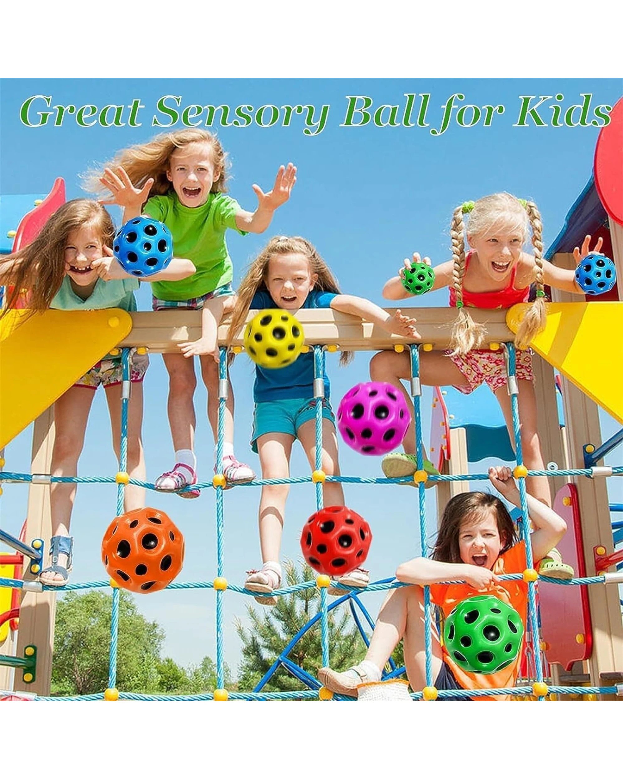 2 BR Toys Bouncy Ball for Outdoor Play – High Bouncing Space Ball, 2 of 7
