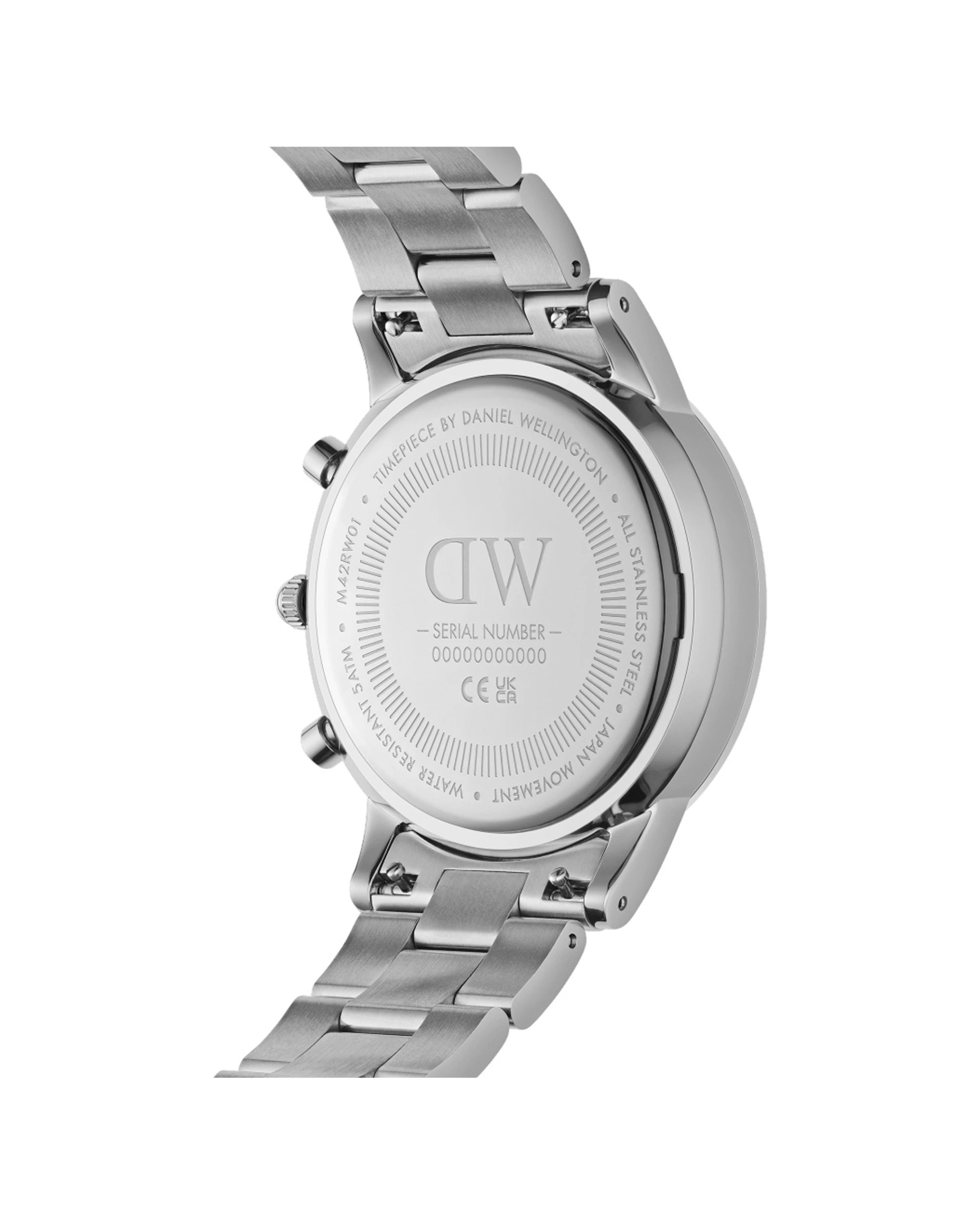 3 Daniel Wellington Iconic Chronograph Link Silver Arctic Sunray Watch 42mm, 3 of 5