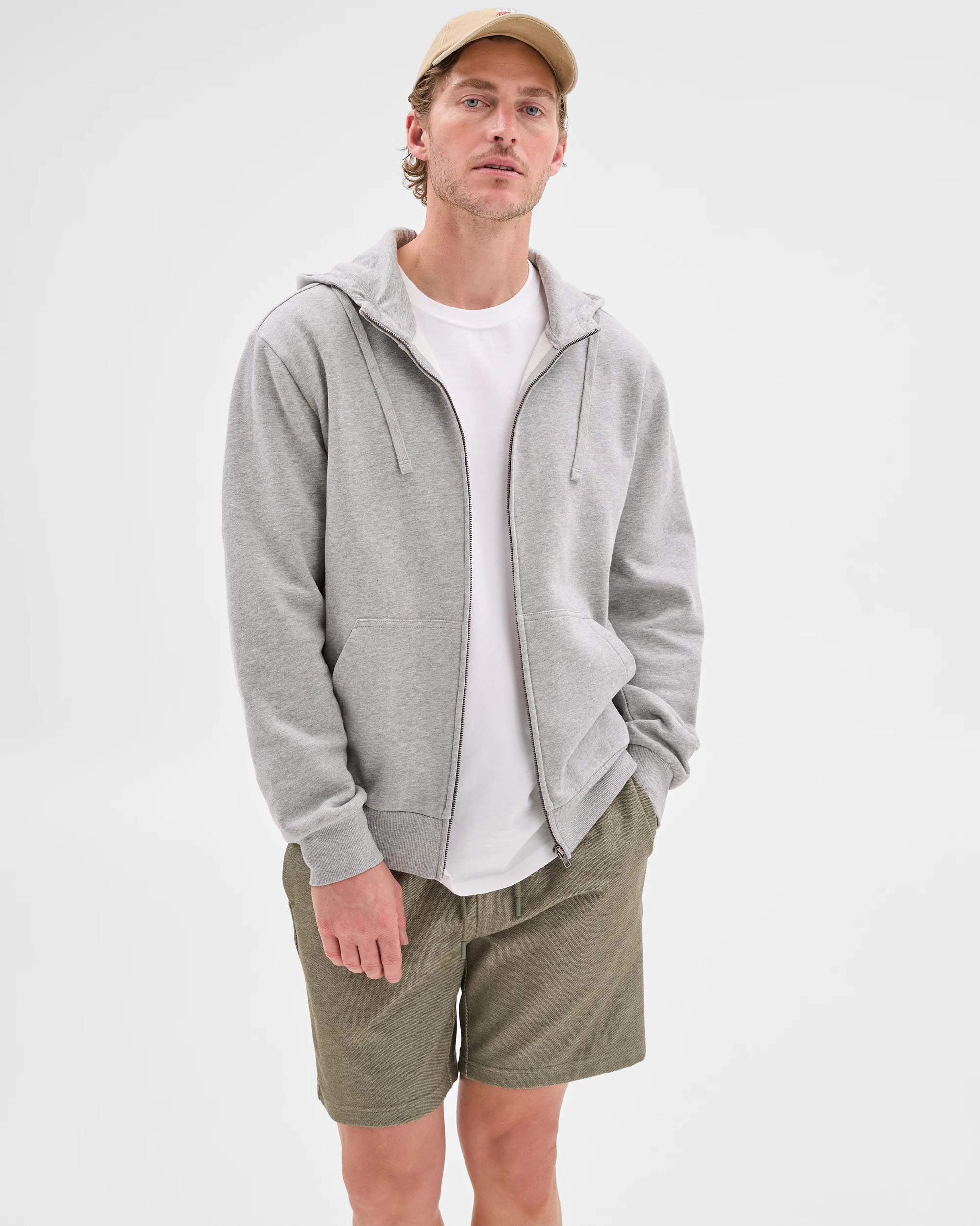 1 Target Zip Through Hoodie GREY MARLE, 1 of 5