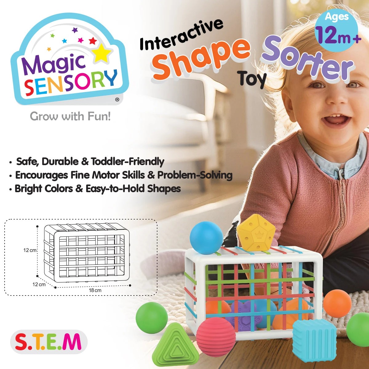 4 Magic Sensory Shape Sorting Bin, 4 of 8