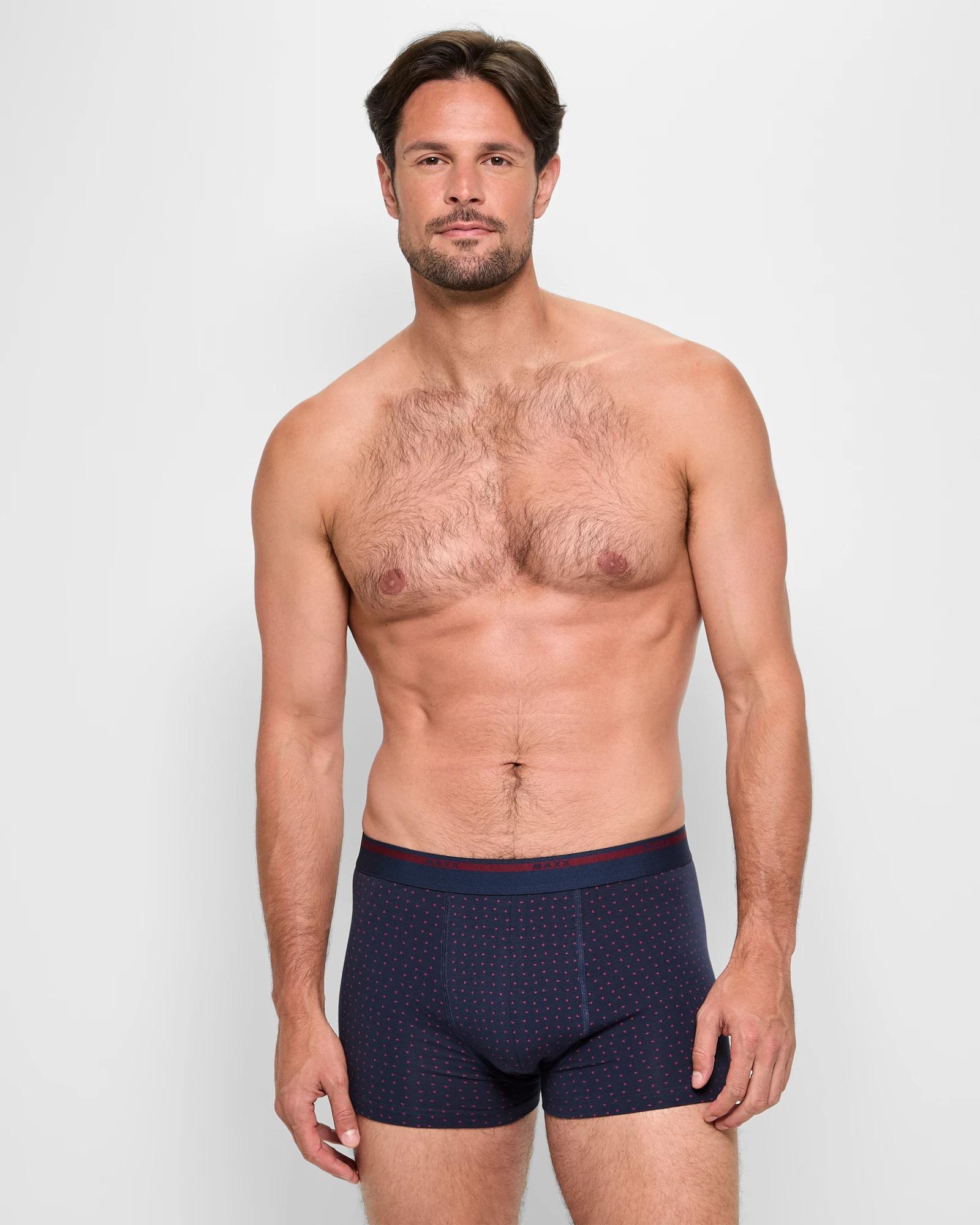 2 3 Pack Australian Cotton Blend Hipster Trunks - Maxx NAVY/PORT, 2 of 3