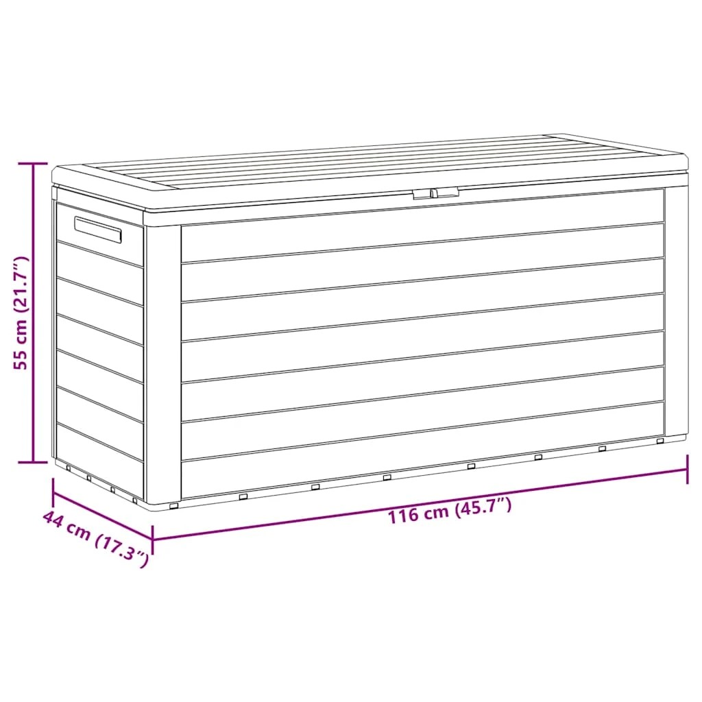 8 vidaXL Outdoor storage box Ample Storage - Brown, 8 of 9