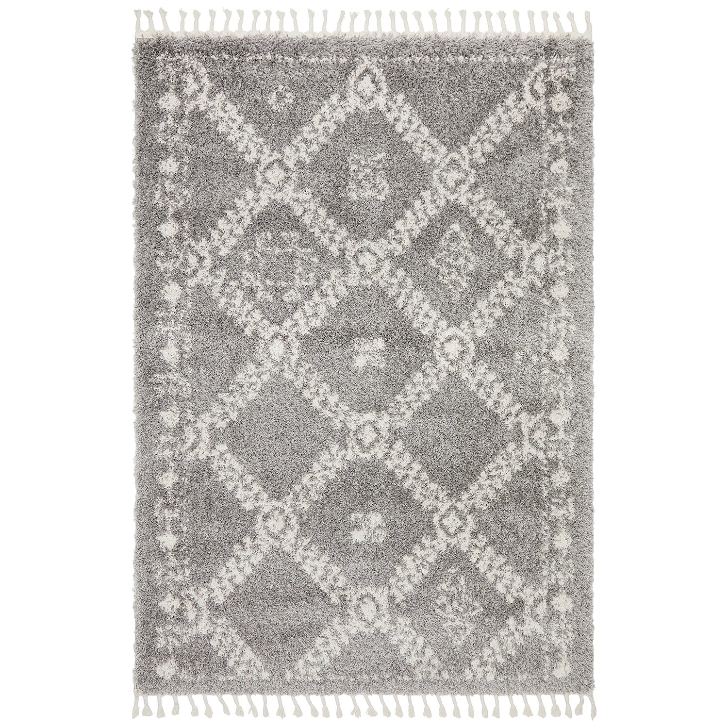 2 Common Ground Rugs Amber 33 170x120cm - Small Power Loomed Shag Rug - Silver, 2 of 7