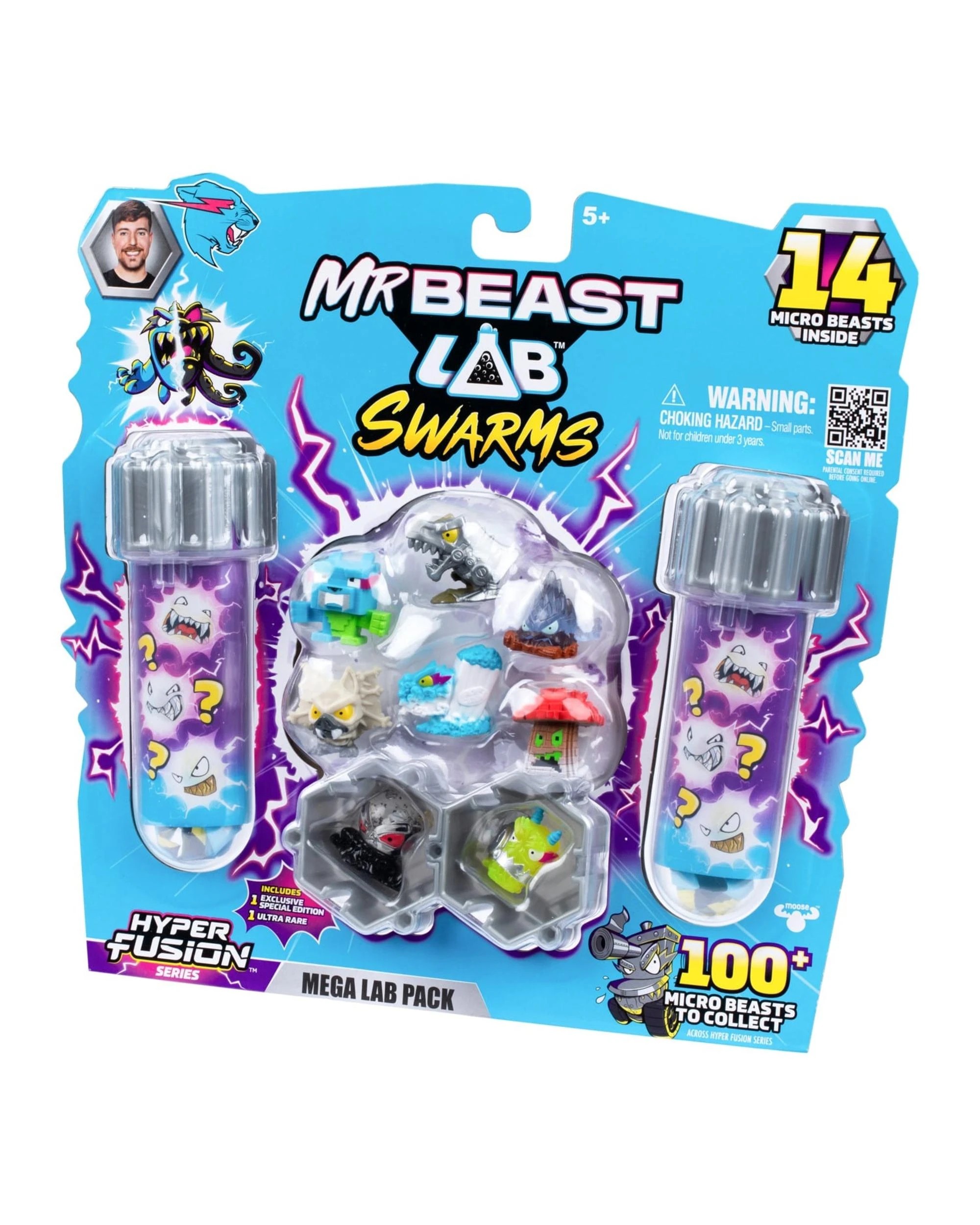 5 Mr Beast Lab Swarms Hyper Fusion Series Mega Lab 14 Figure Pack - Cybersaurus, 5 of 7