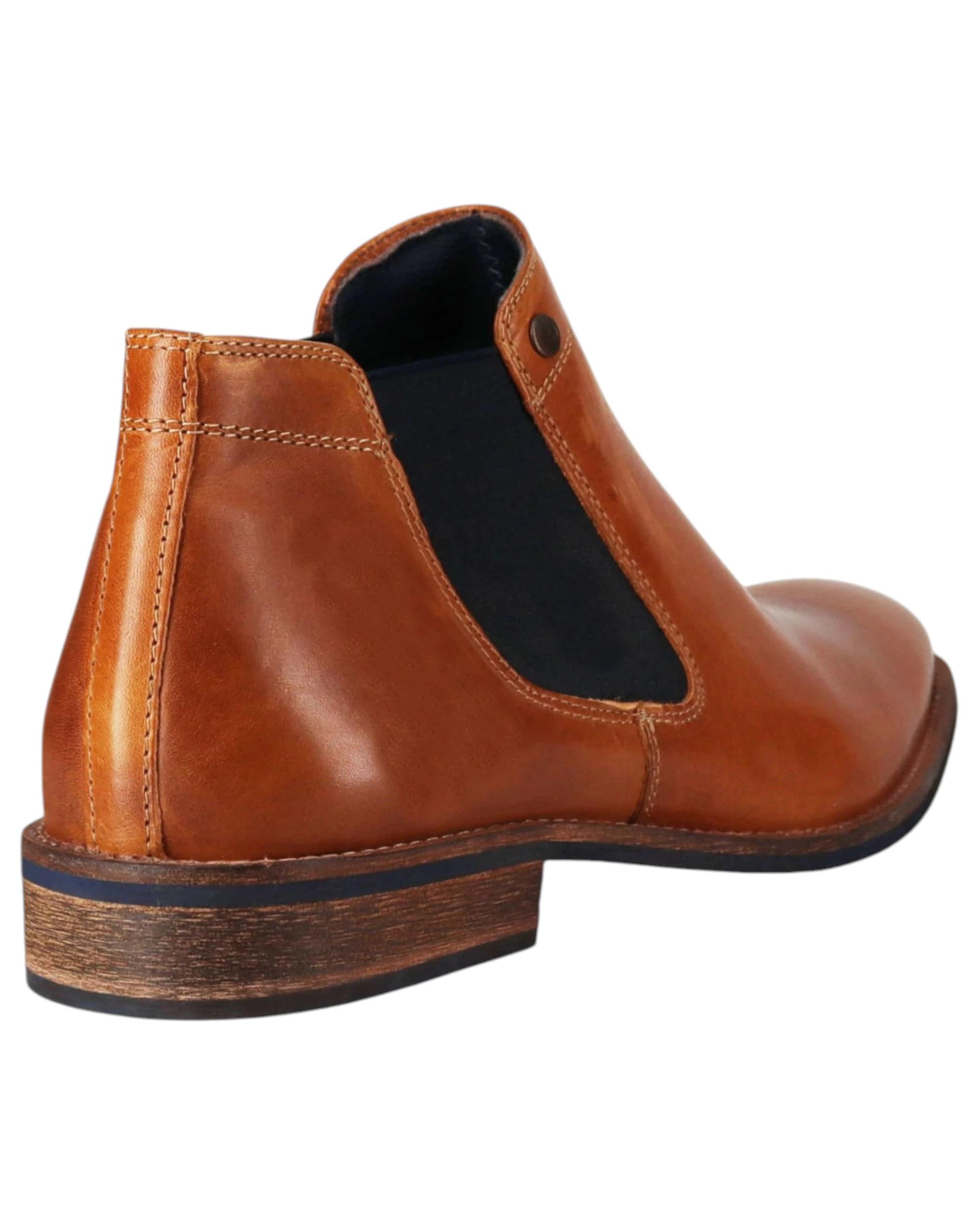 5 Wild Rhino Mens Drake Formal Dress Work Boots TAN, 5 of 6