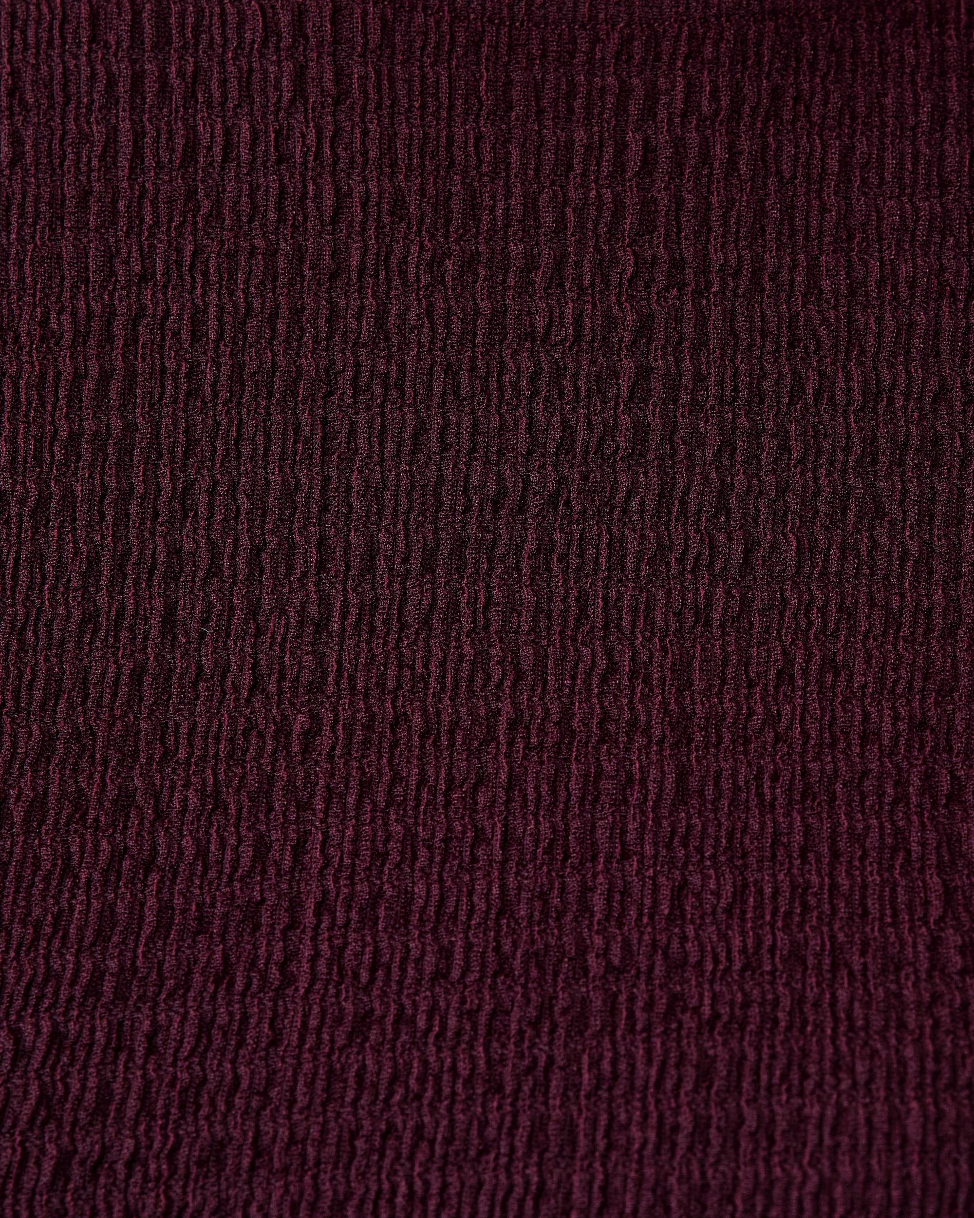 7 Long Sleeve Crinkle Ruched Midi Dress Red Royale, 7 of 8