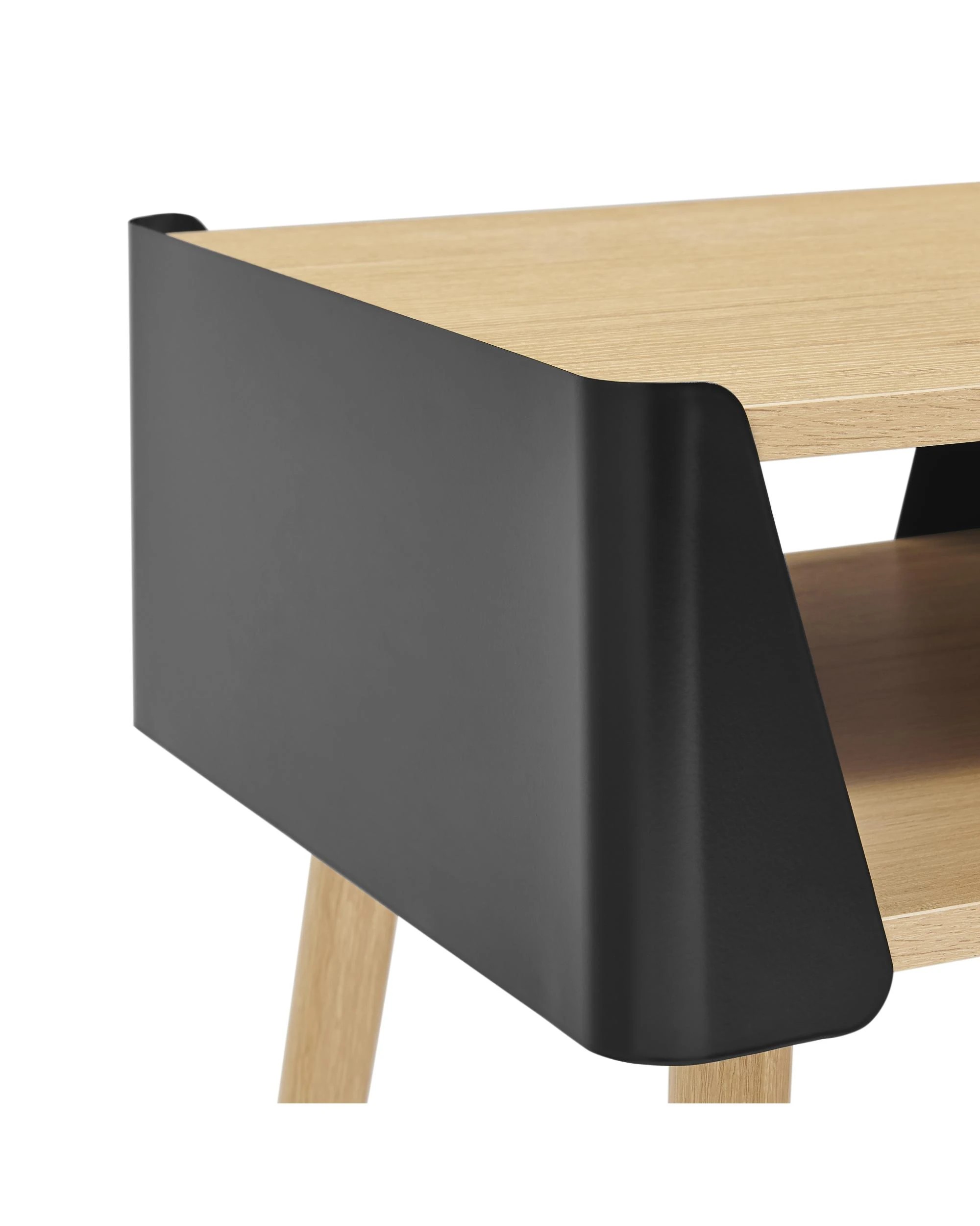 6 Kodu Side Table Bedside Shelf Square - Black, 6 of 9