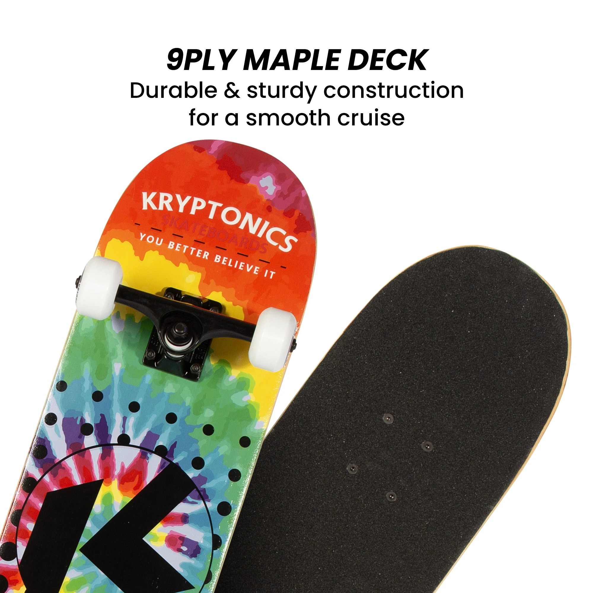 7 Kryptonics 31-inch Star Series Complete Skateboard Rainbow Dot, 7 of 10