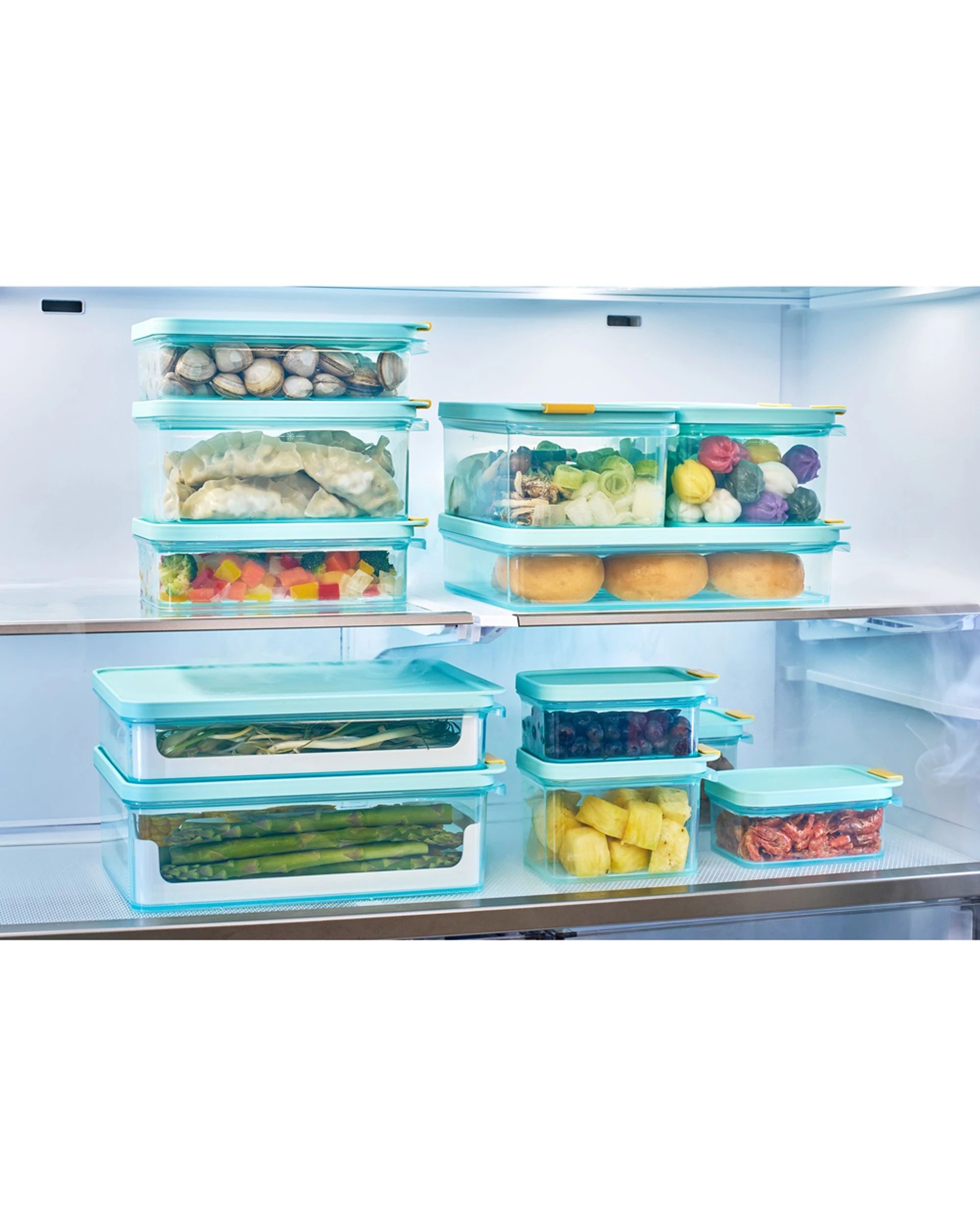 4 Lock & Lock Freezer Fit Rectangular Airtight Stackable Food Container 2.2L, 4 of 6