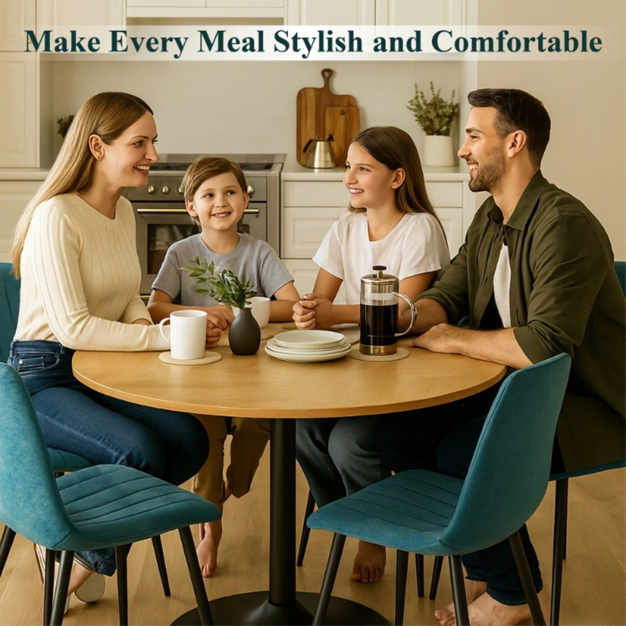2 Foret Peacock Blue Velvet Upholstered Dining Chairs Black Metal Legs Set Of 4, 2 of 10
