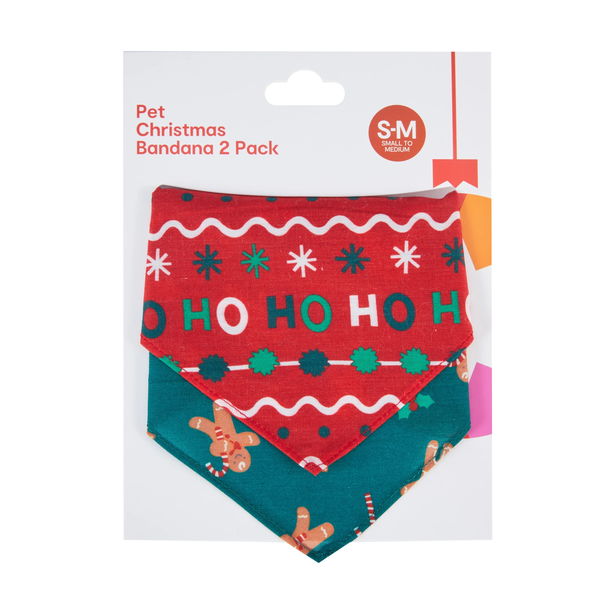 1 2 Pack Pet Christmas Bandana - Small to Medium, 1 of 6