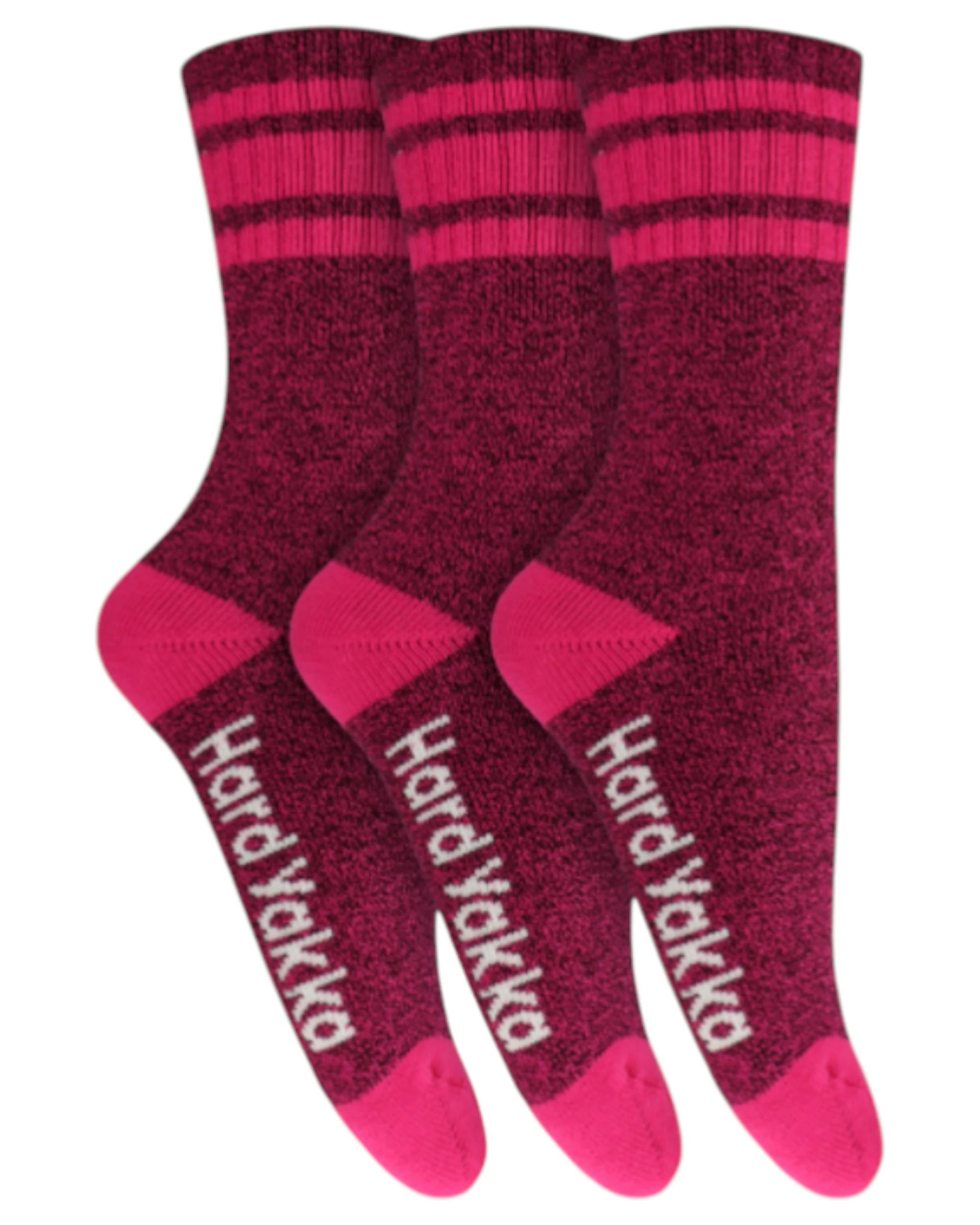2 Hard Yakka 6 Pairs Womens Bamboo Work Socks PINK MARLE, 2 of 4